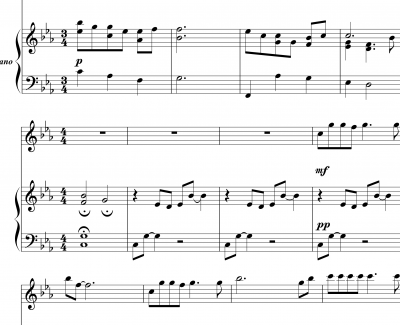 幽灵公主笛子与钢琴钢琴谱-OST-久石让