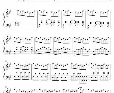 夜桜吹雪钢琴谱-Yosakura Fubuki-A.SAKA