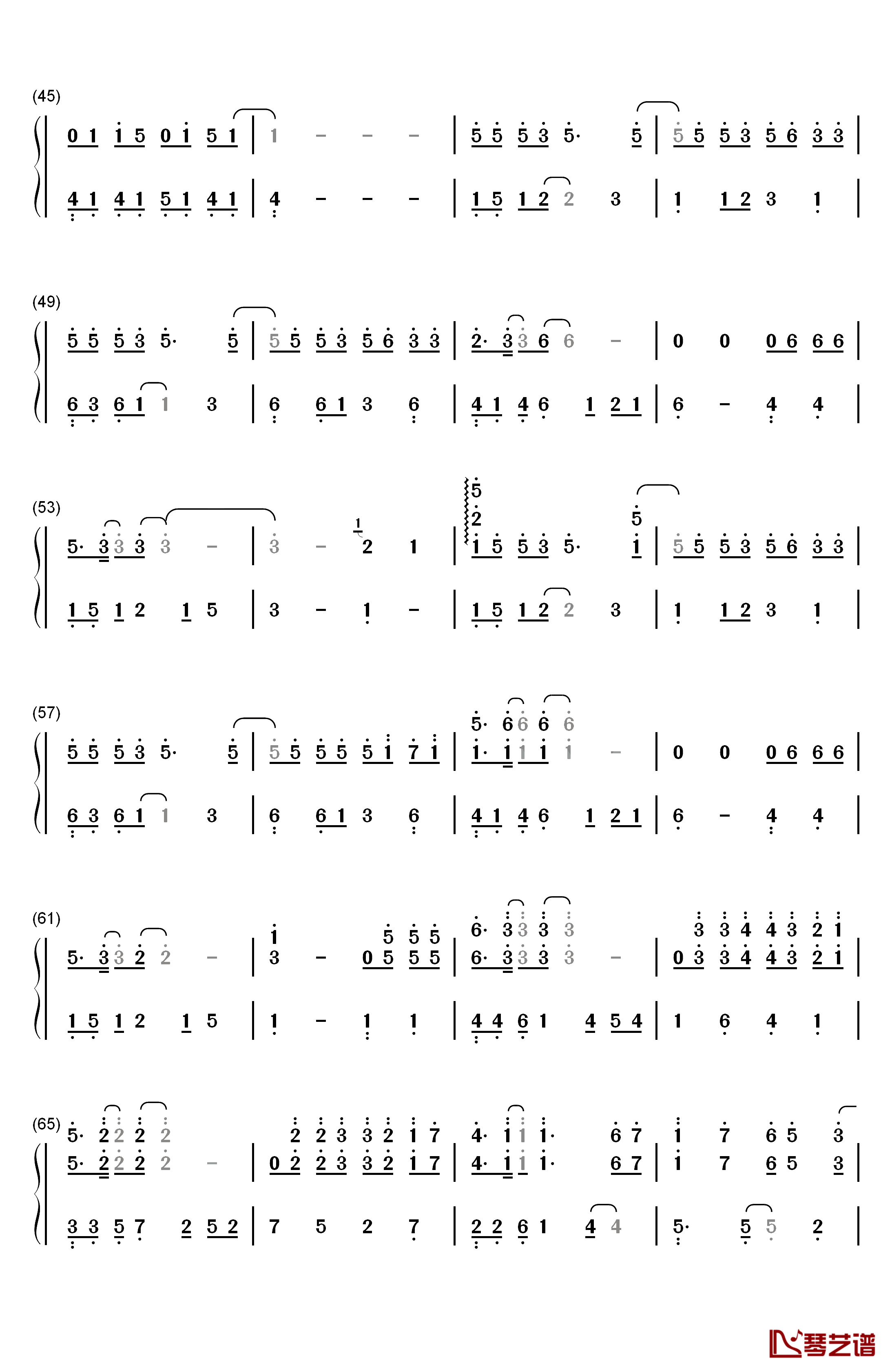 摩天轮的眼泪钢琴简谱-数字双手-创造101 金志文3