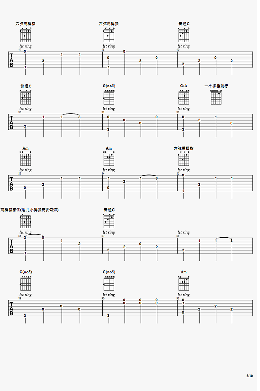 Fade吉他指弹谱-Alan Walker Fade吉他独奏谱-和弦图片谱5