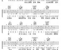 地图吉他谱-C调指法-黄淑惠-地图六线谱(吉他弹唱谱)
