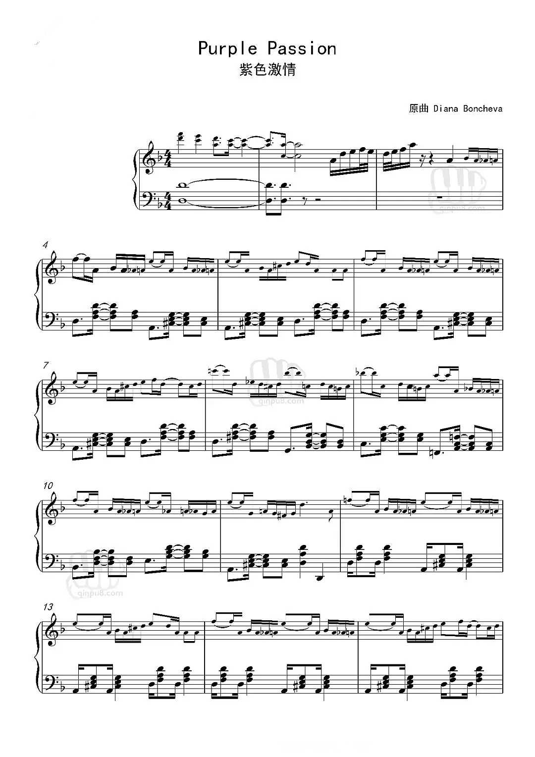 Purple Passion钢琴谱-真·御姐节奏大师爆燃曲目，她用小提琴完美演绎优雅与激情1