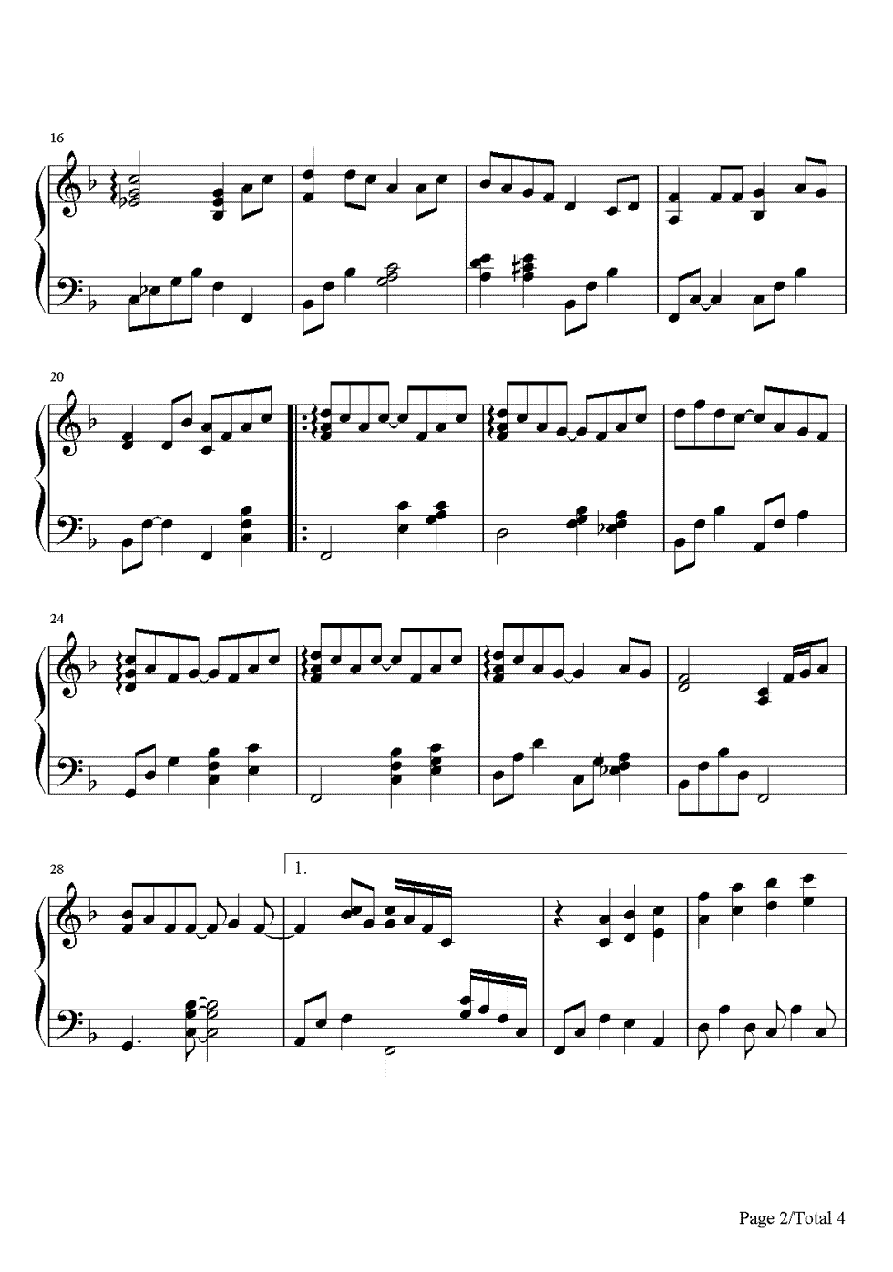 一首简单的歌钢琴谱 王力宏-写一首简单的歌 让你的心情快乐2