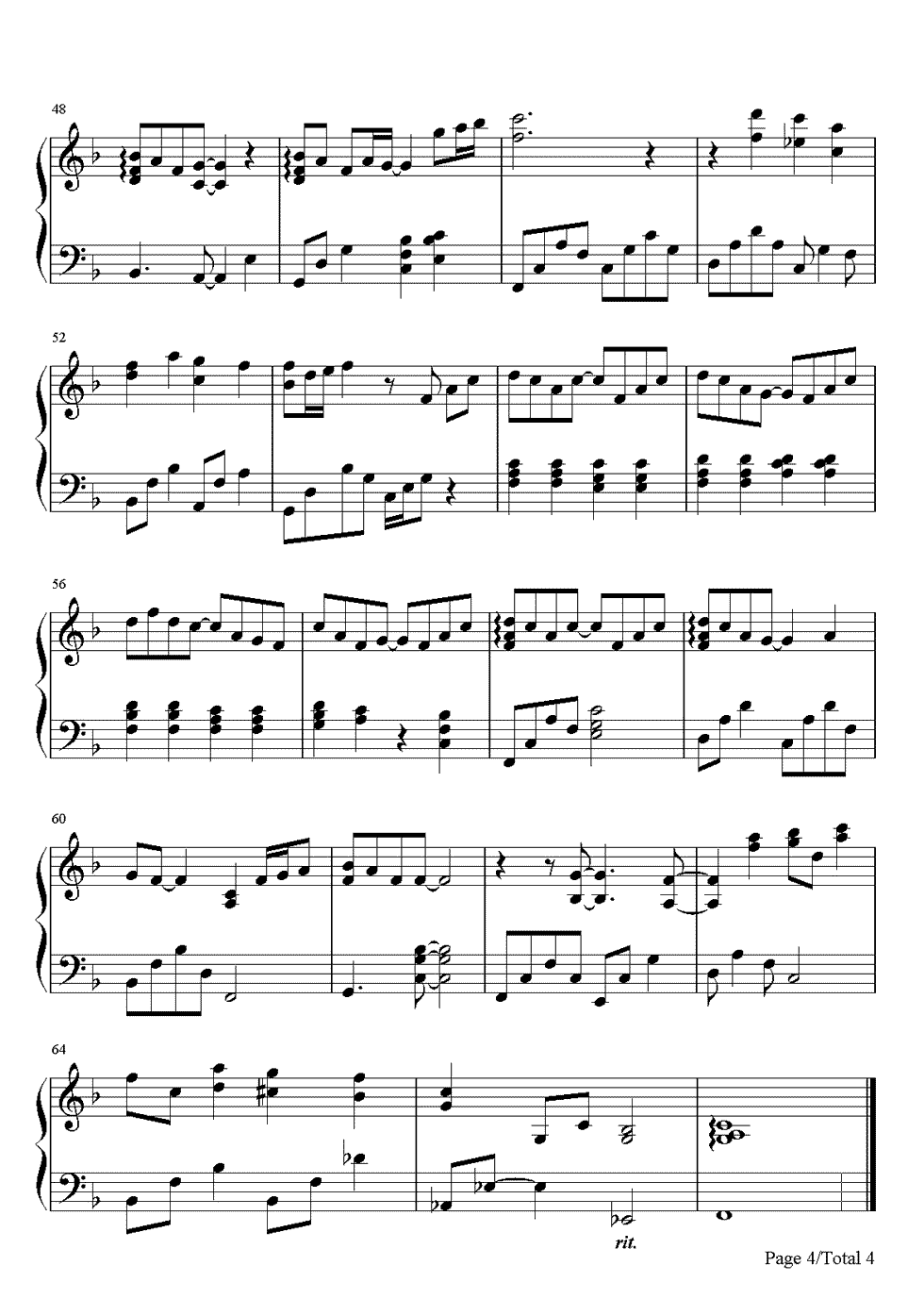 一首简单的歌钢琴谱 王力宏-写一首简单的歌 让你的心情快乐4