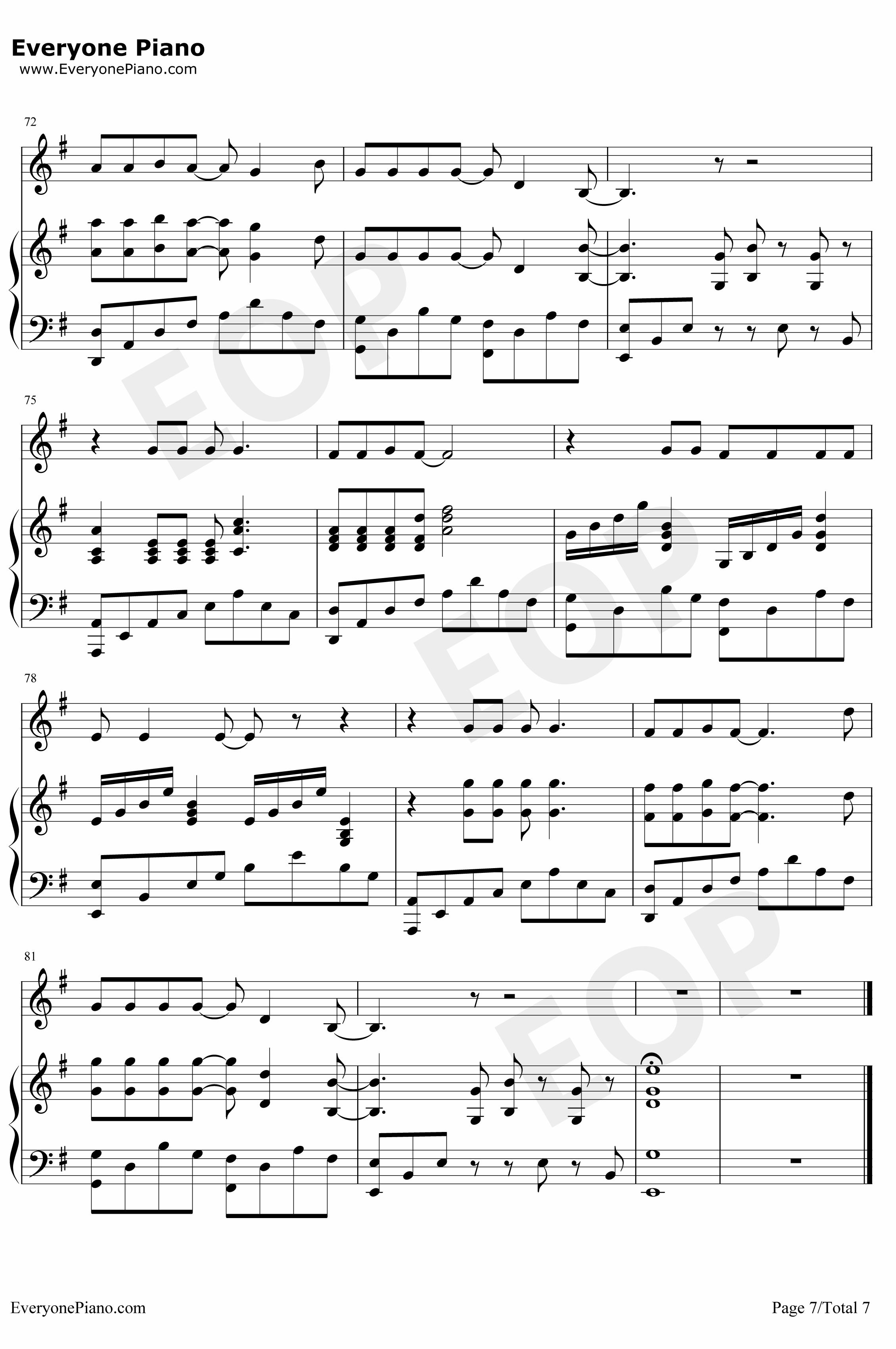 Shallow钢琴谱-LadyGagaBradleyCooper-一个明星的诞生OST7