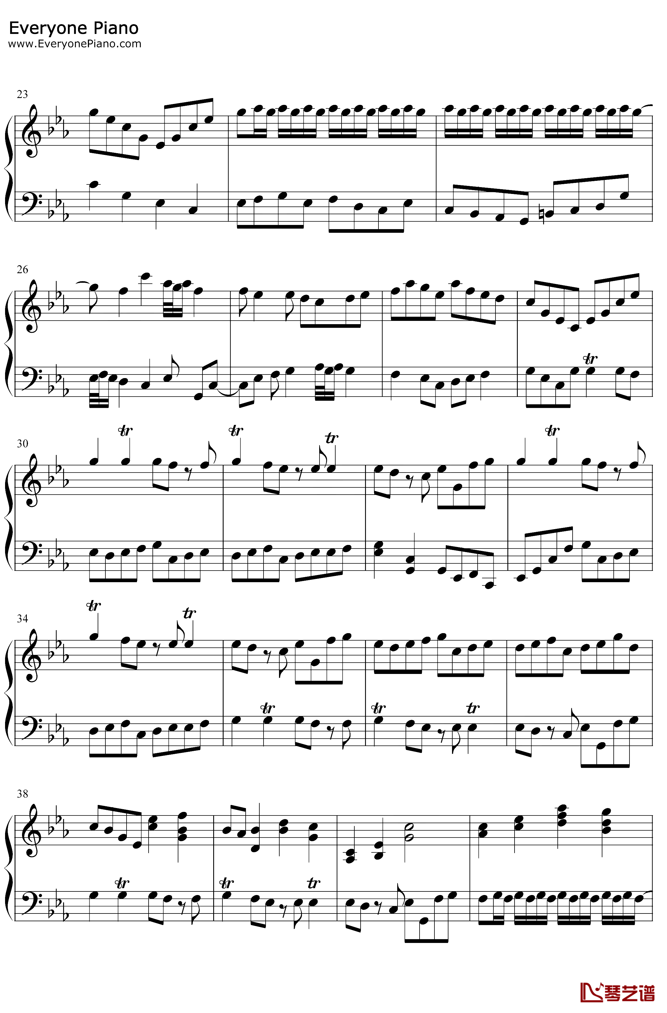 巴赫の幻想曲钢琴谱-IDW哒-原创音乐2