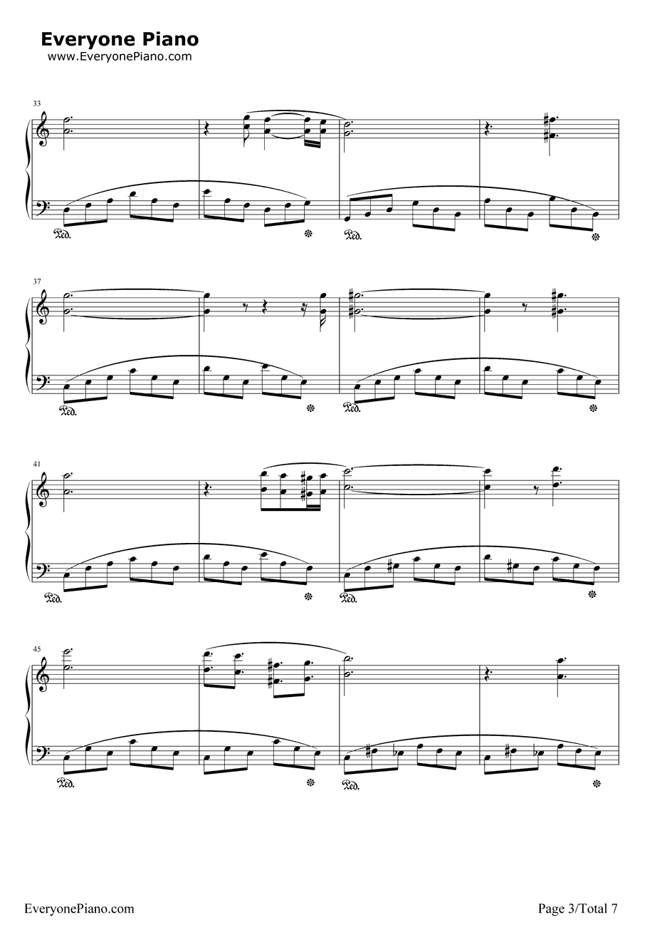 克劳汀幻想曲钢琴谱-马克西姆3
