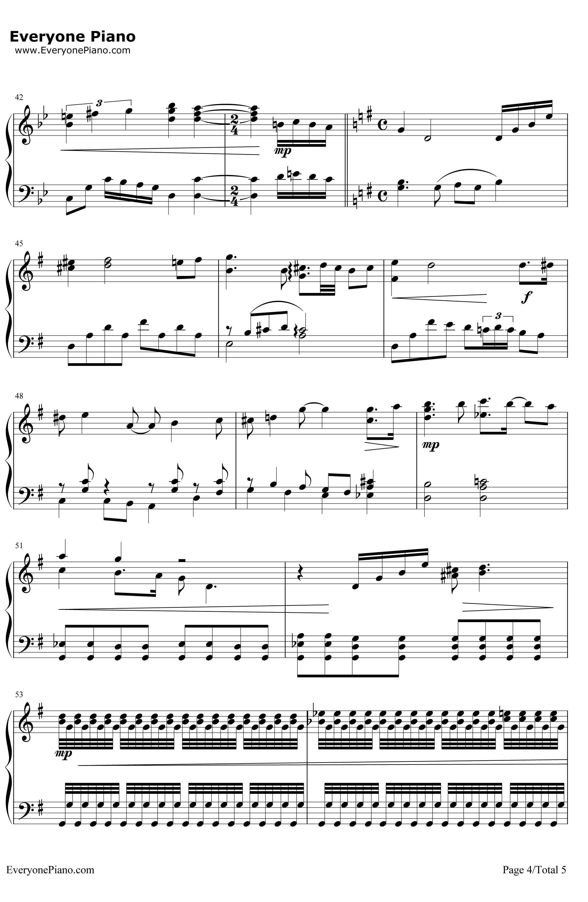旅路（梦中飞行）钢琴谱-久石让宫崎骏-《風立ちぬ》OST4