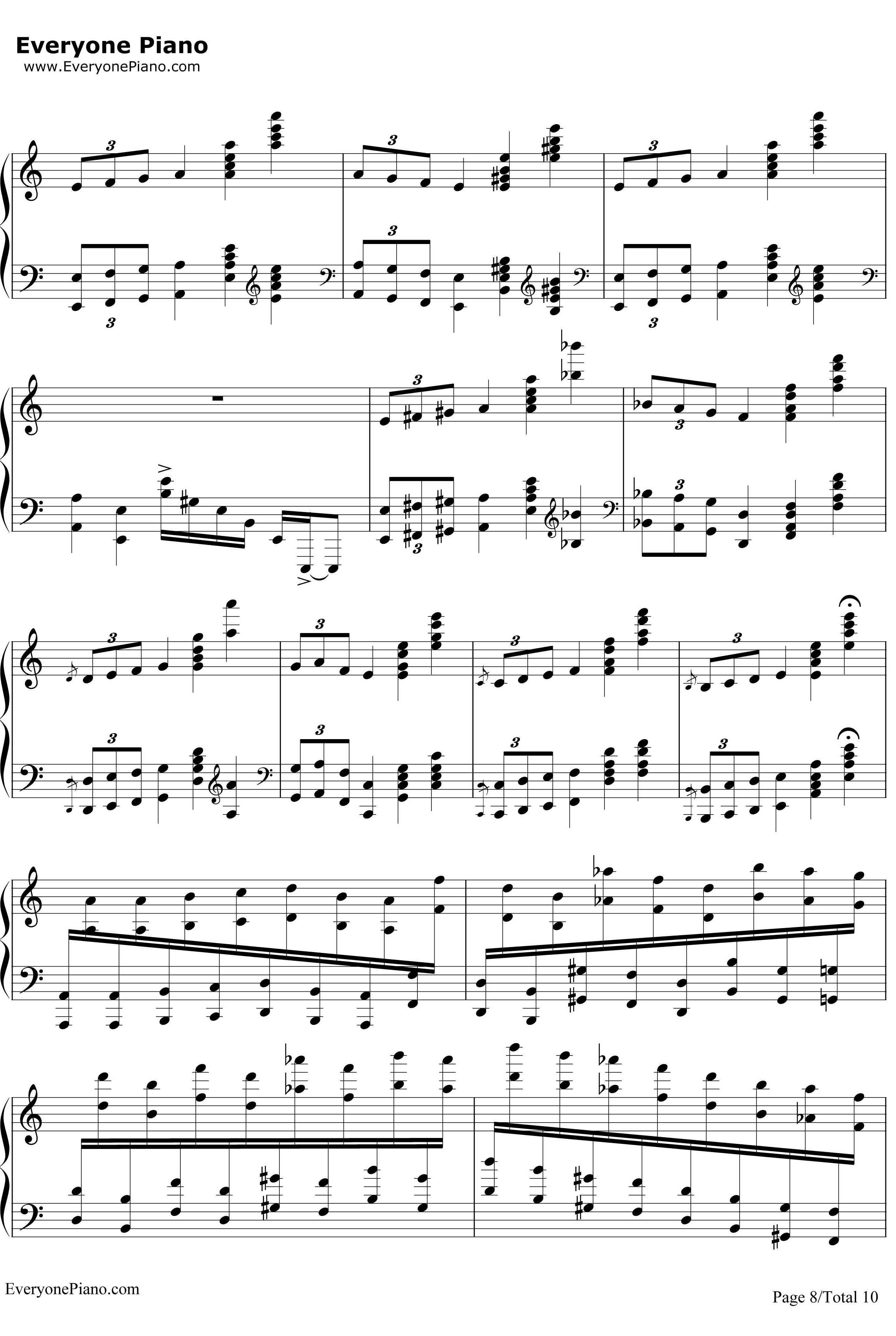 帕格尼尼飞絮曲钢琴谱-马克西姆8