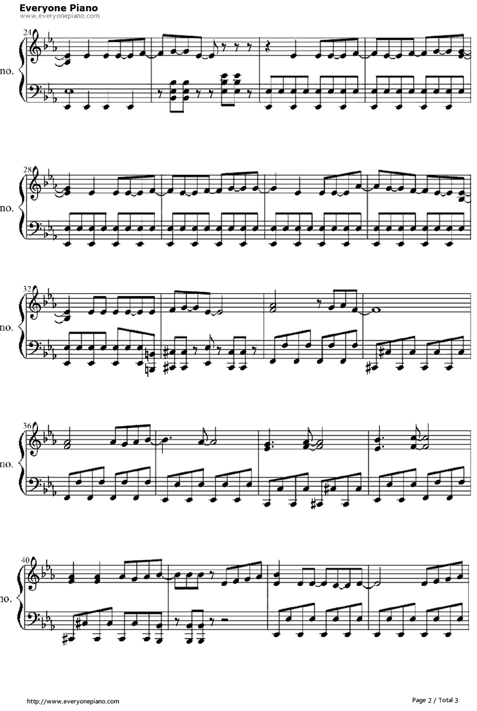 ハートの确率钢琴谱-bluedrops-「そらのおとしもの」OP2