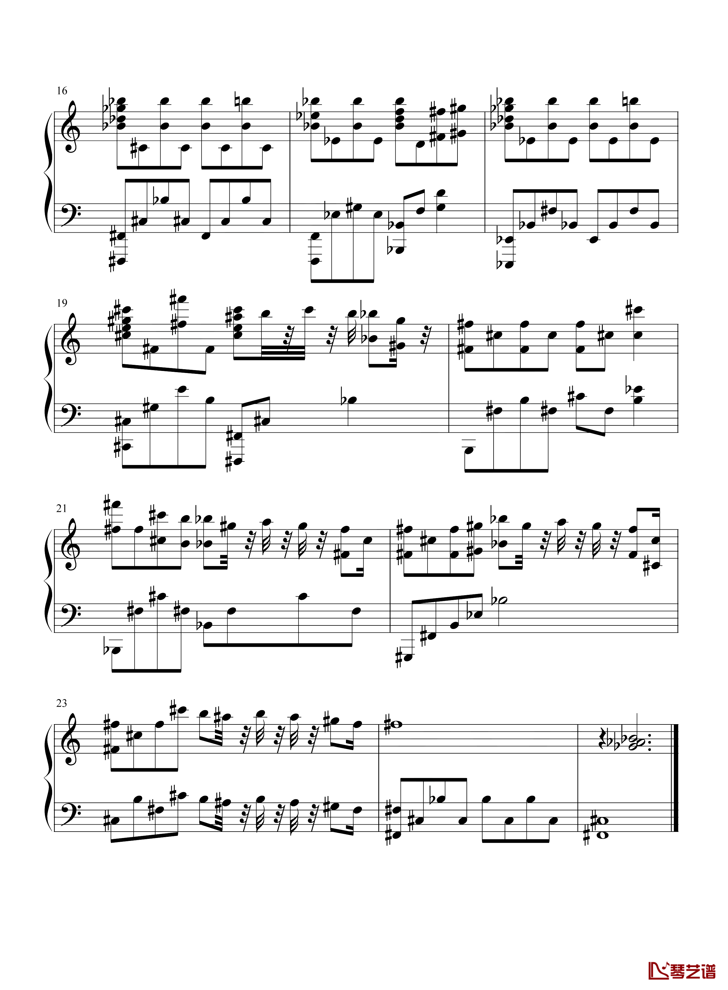 原神龙脊雪山BGM钢琴谱-陈致逸-被游戏耽误的音乐2