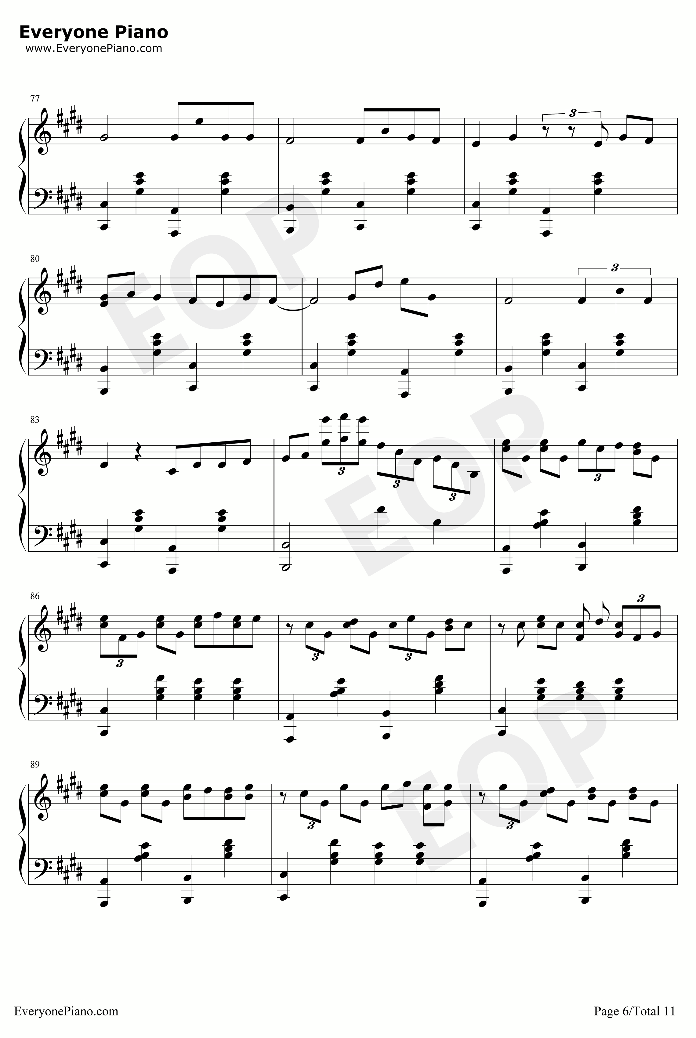 KEYS钢琴谱-ZYTOKINE-PIANOSKETCH6