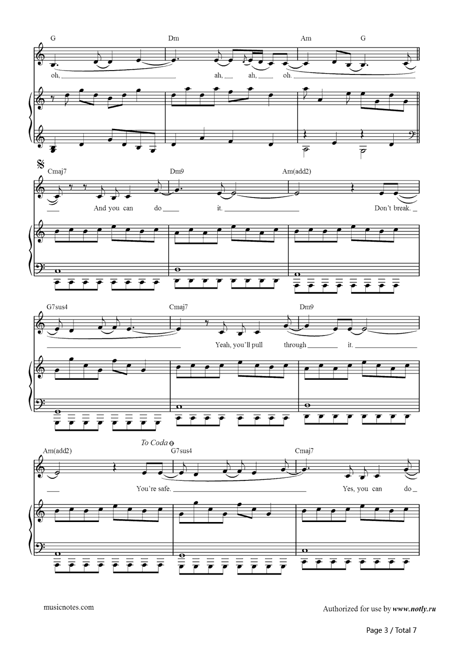 SaltedWound钢琴谱-Sia-五十度灰OST3