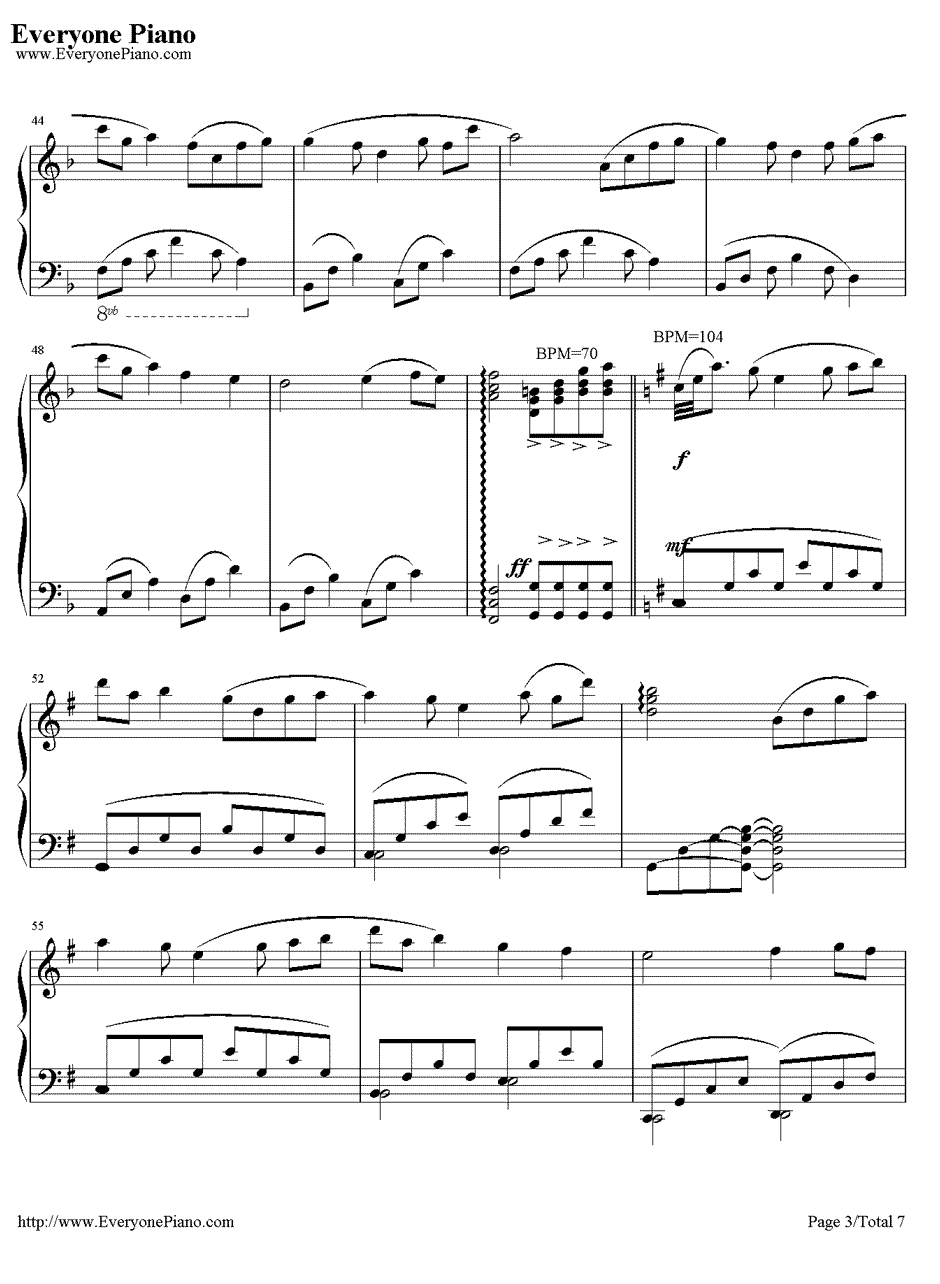 小小的手心完整版钢琴谱-麻枝准-CLANNAD插曲3