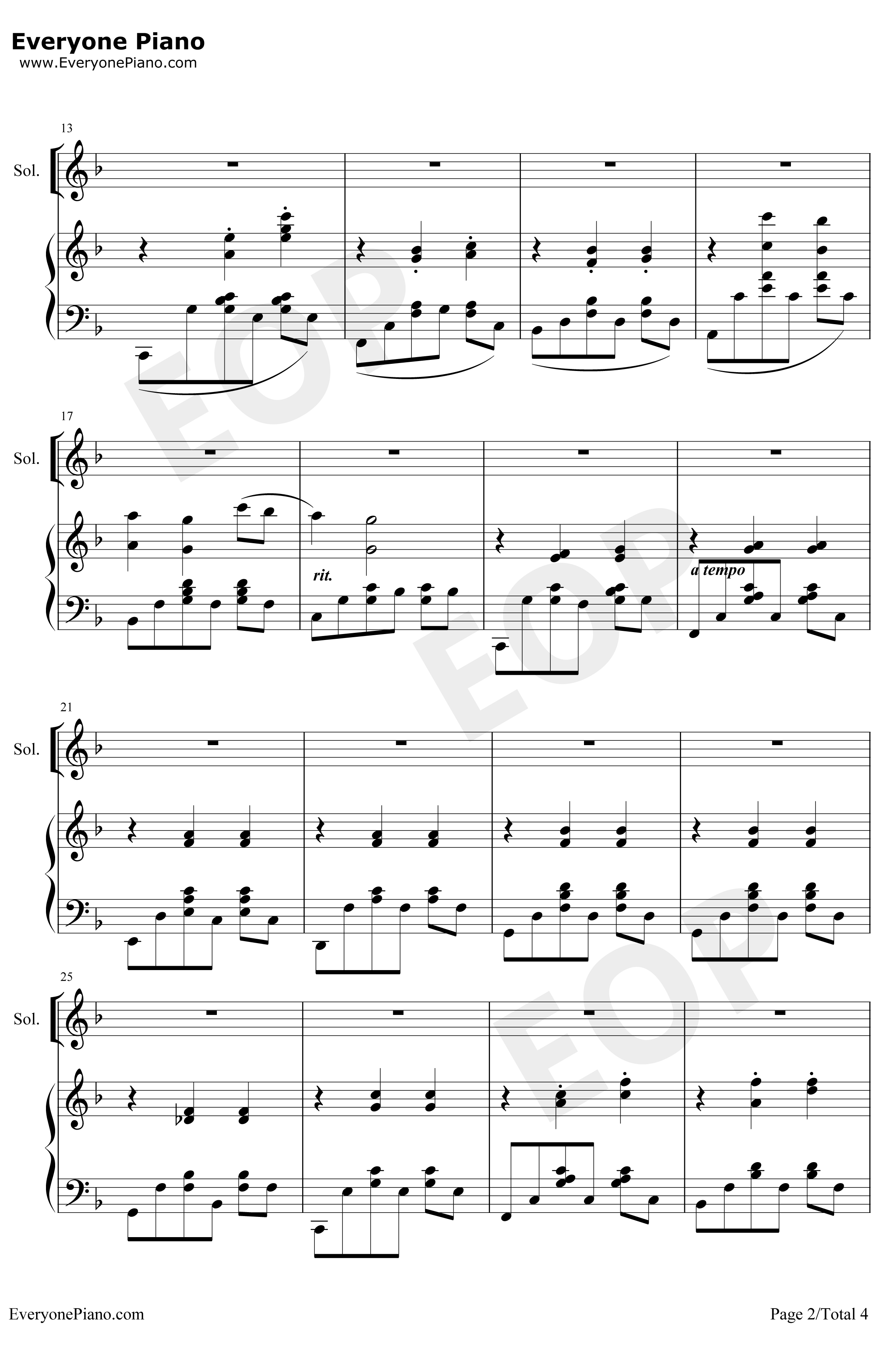 Cerf钢琴谱-BrunoCoulais-volant-风筝-放牛班的春天插曲2