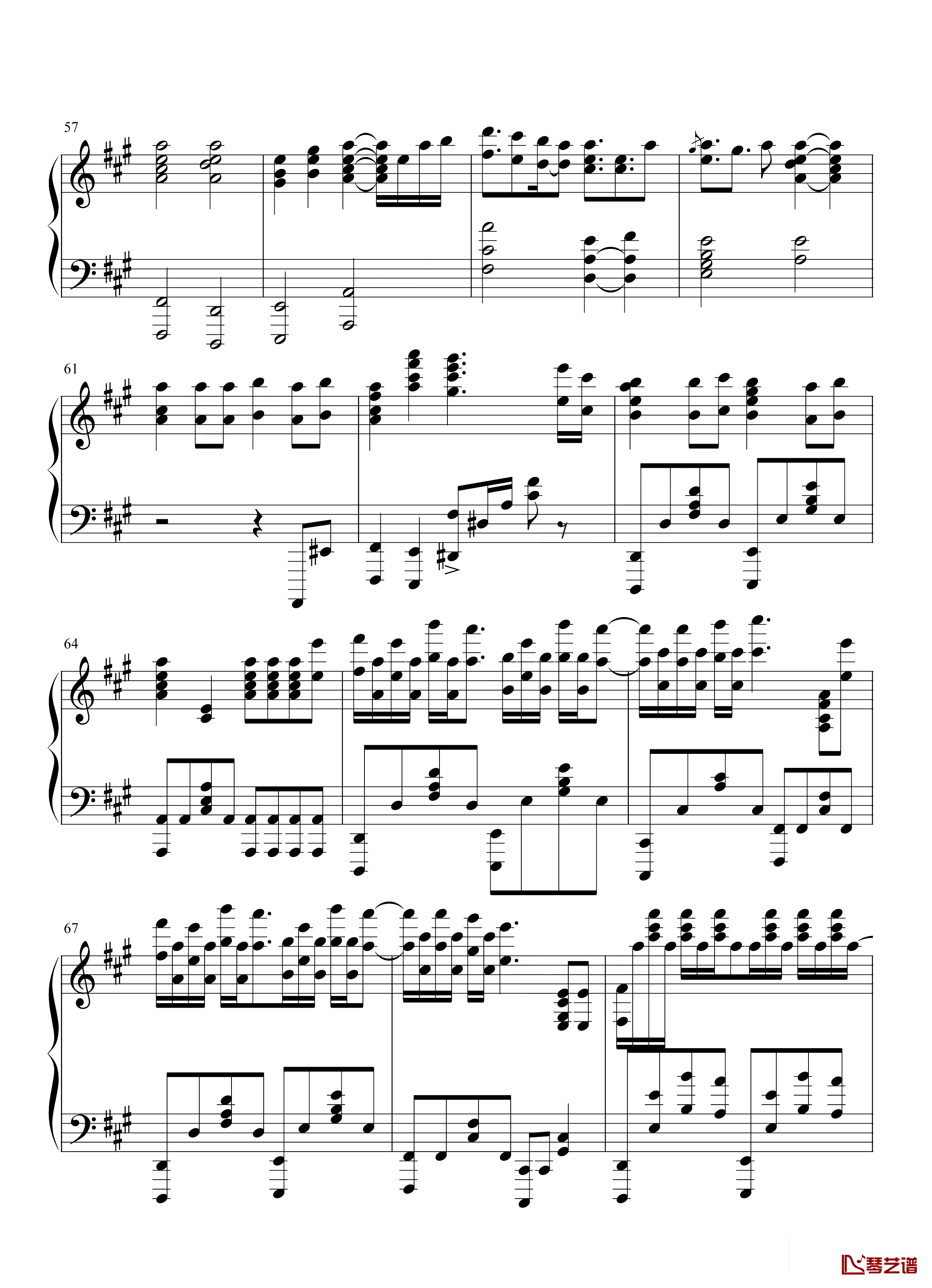 みちしるべ钢琴谱-茅原实里-《紫罗兰永恒花园》片尾曲5