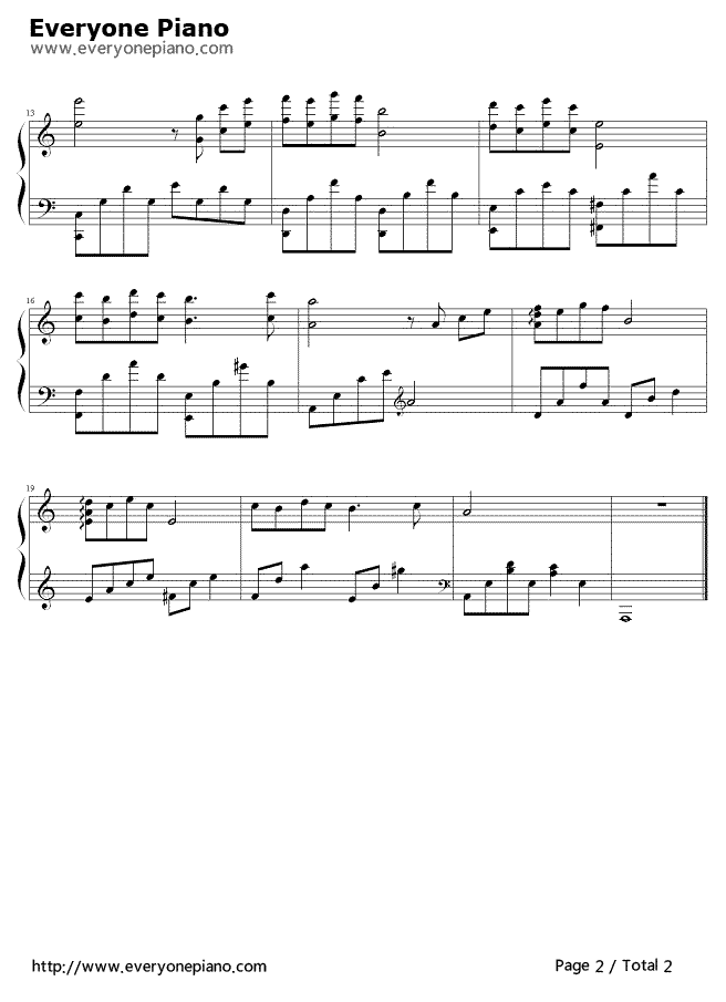 小雨立可白（之二）钢琴谱-周杰伦2