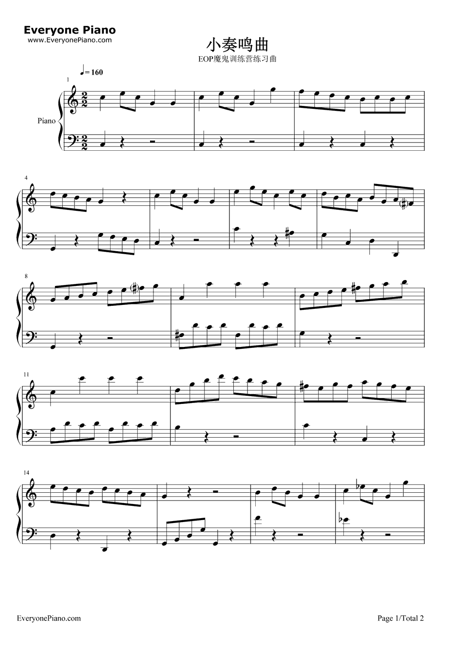 小奏鸣曲钢琴谱-克莱门蒂Clementi-Sonatina1
