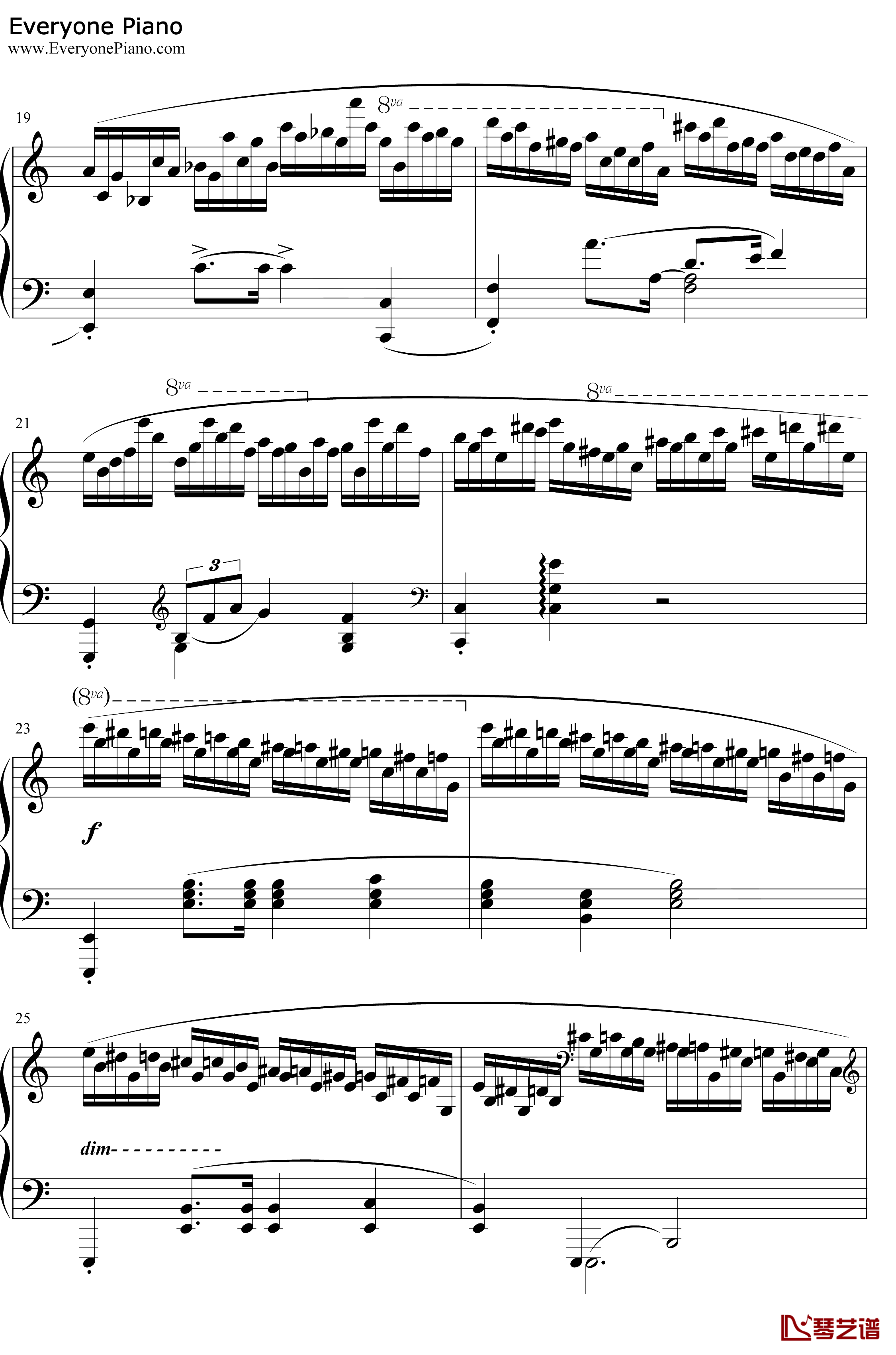 肖邦练习曲第23首钢琴谱-肖邦-肖邦练习曲第23首3