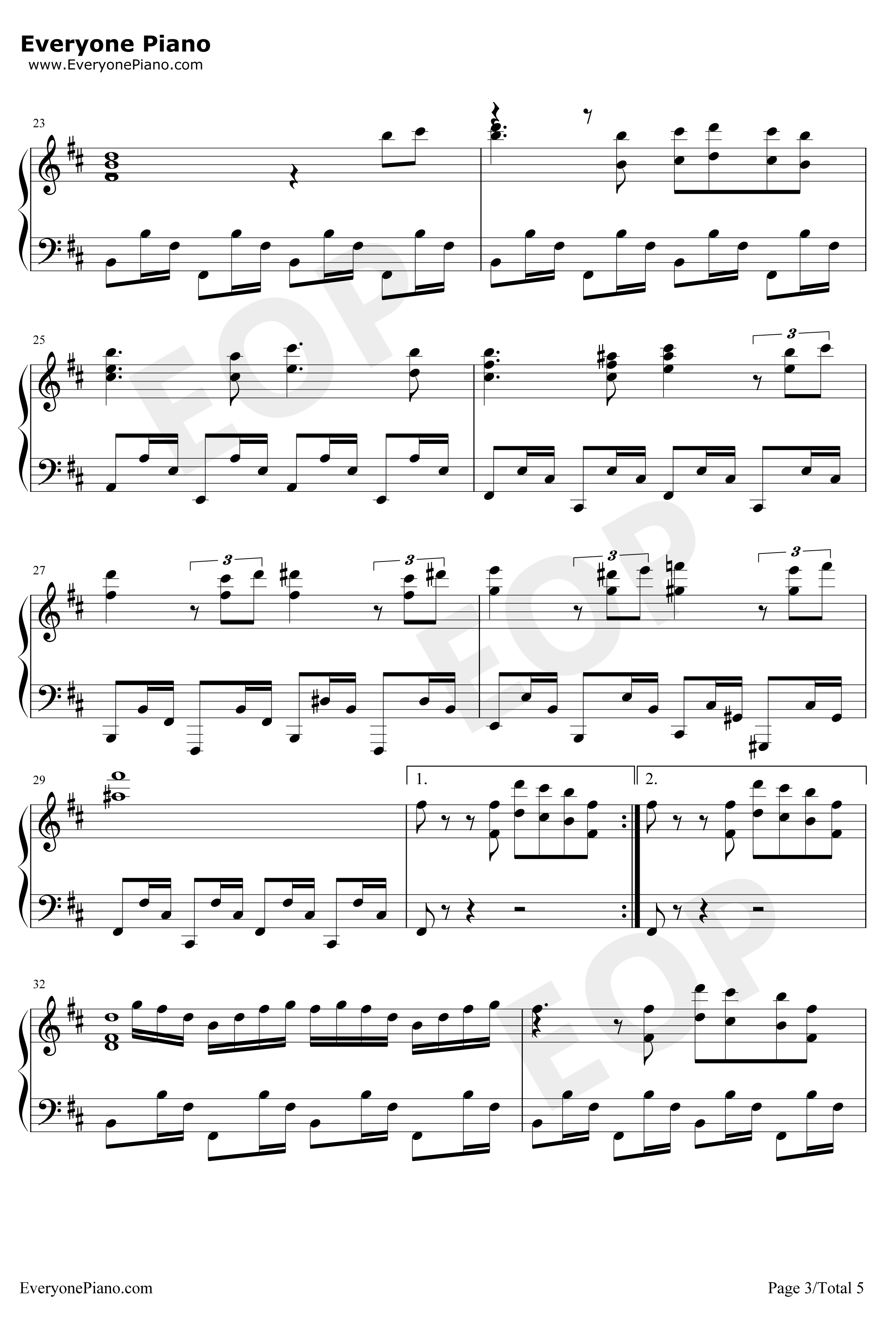 El Bimbo钢琴谱-PaulMauriat3