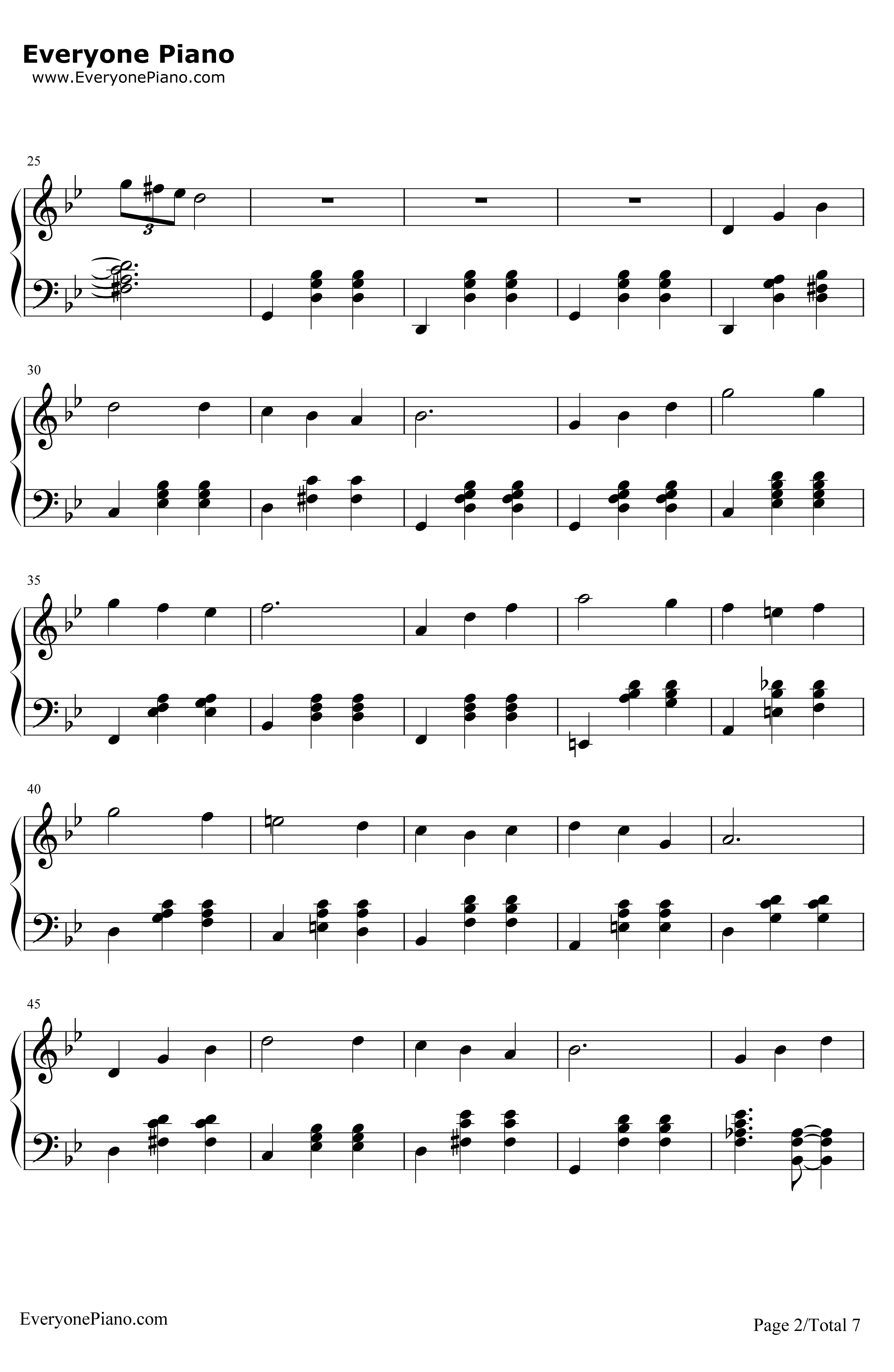 人生的旋转木马钢琴谱-久石让宫崎骏-哈尔的移动城堡主题曲2