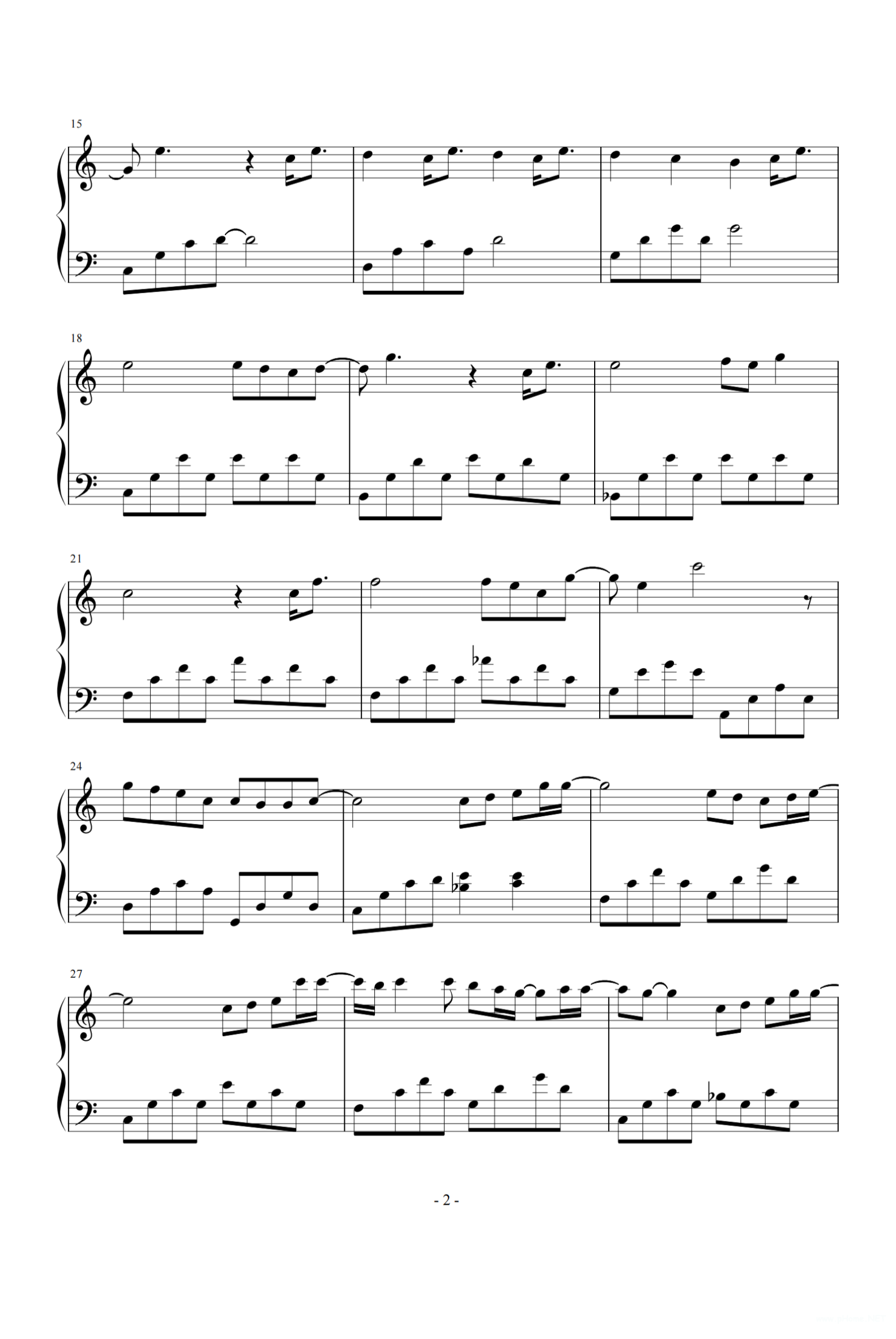 周杰伦《花海》钢琴谱2