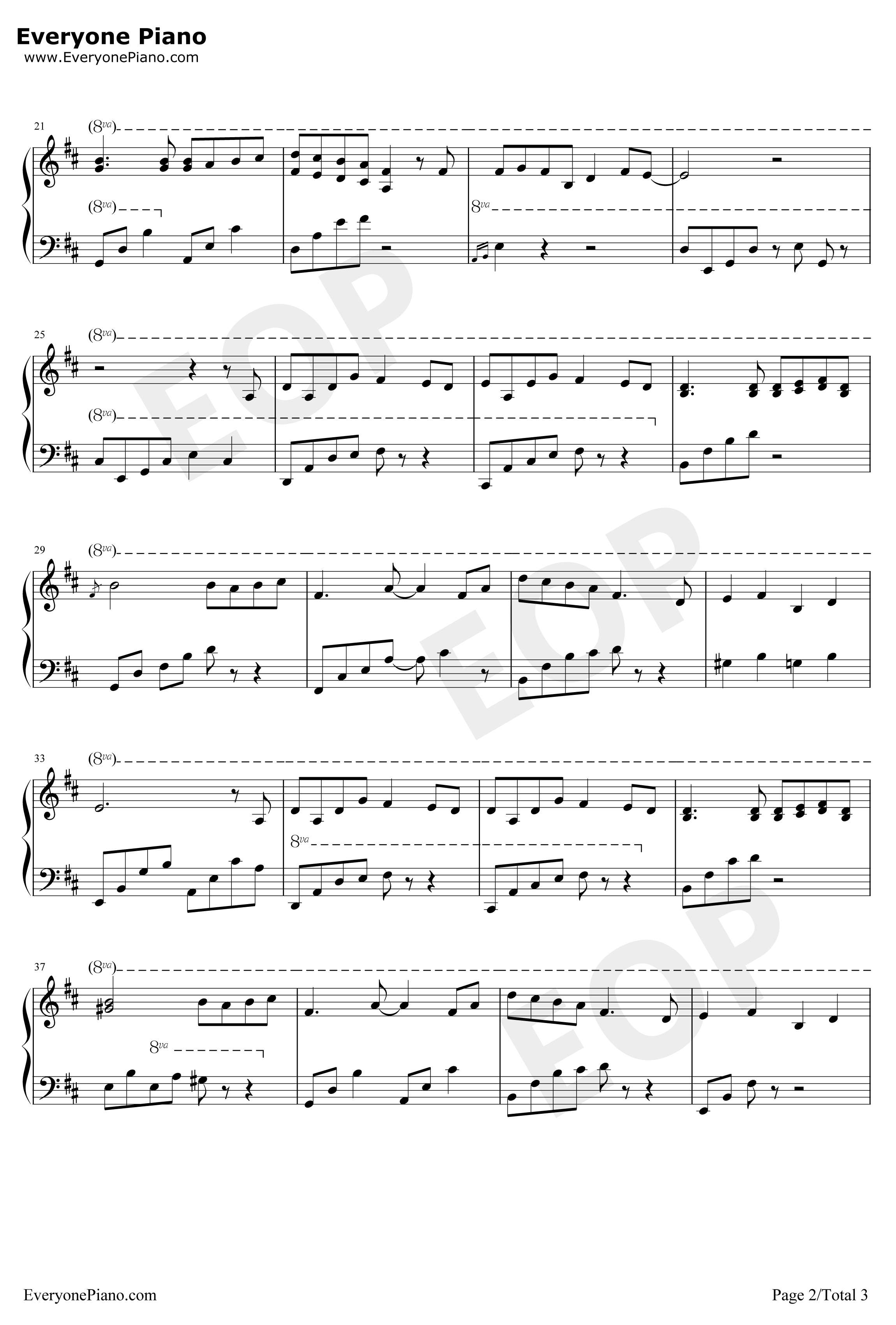 言叶にできない想い钢琴谱-Leaf-白色相簿2BGM2
