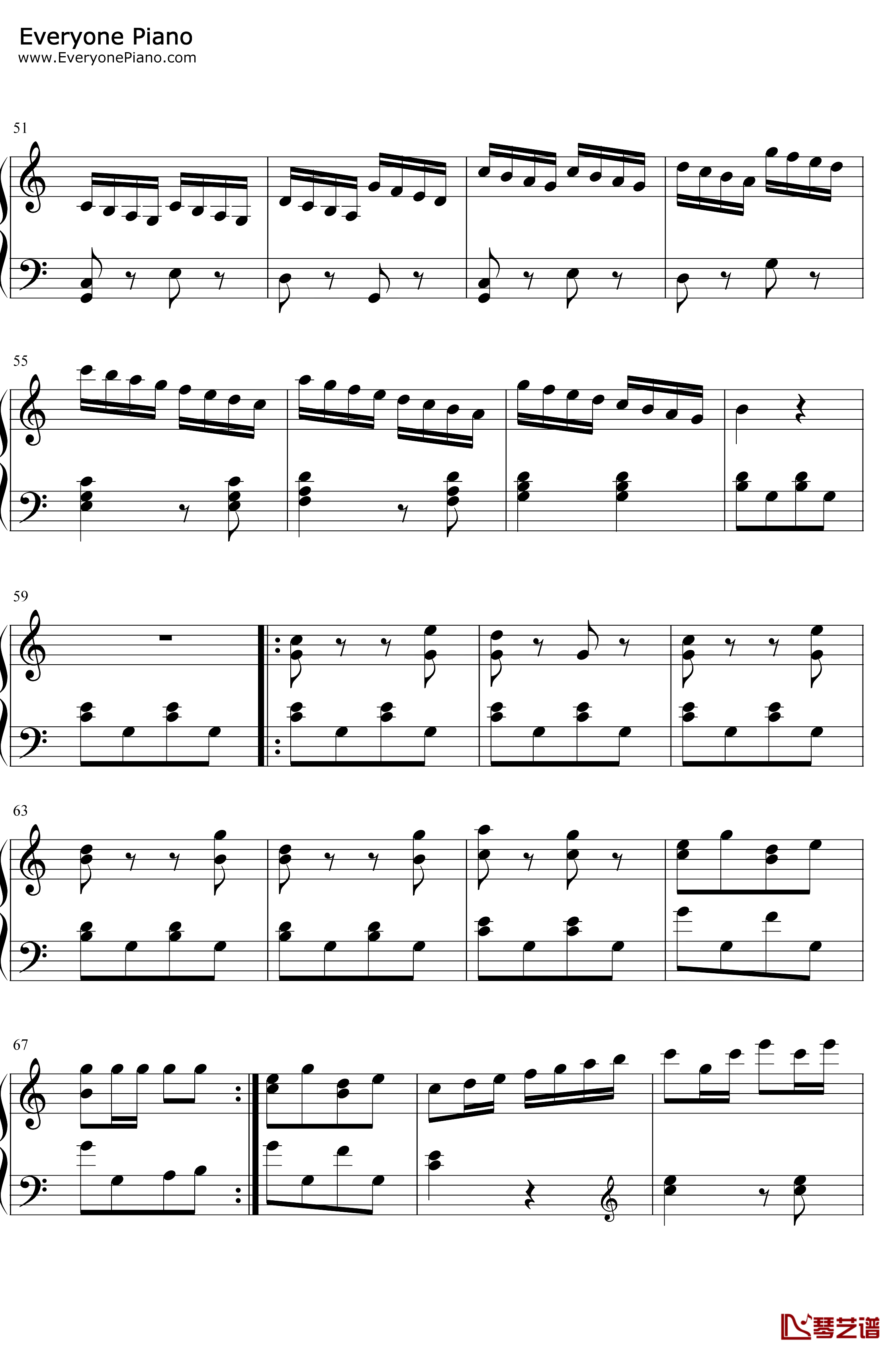 共产儿童团歌变奏曲钢琴谱-张棣昌-共产儿童团歌变奏曲4