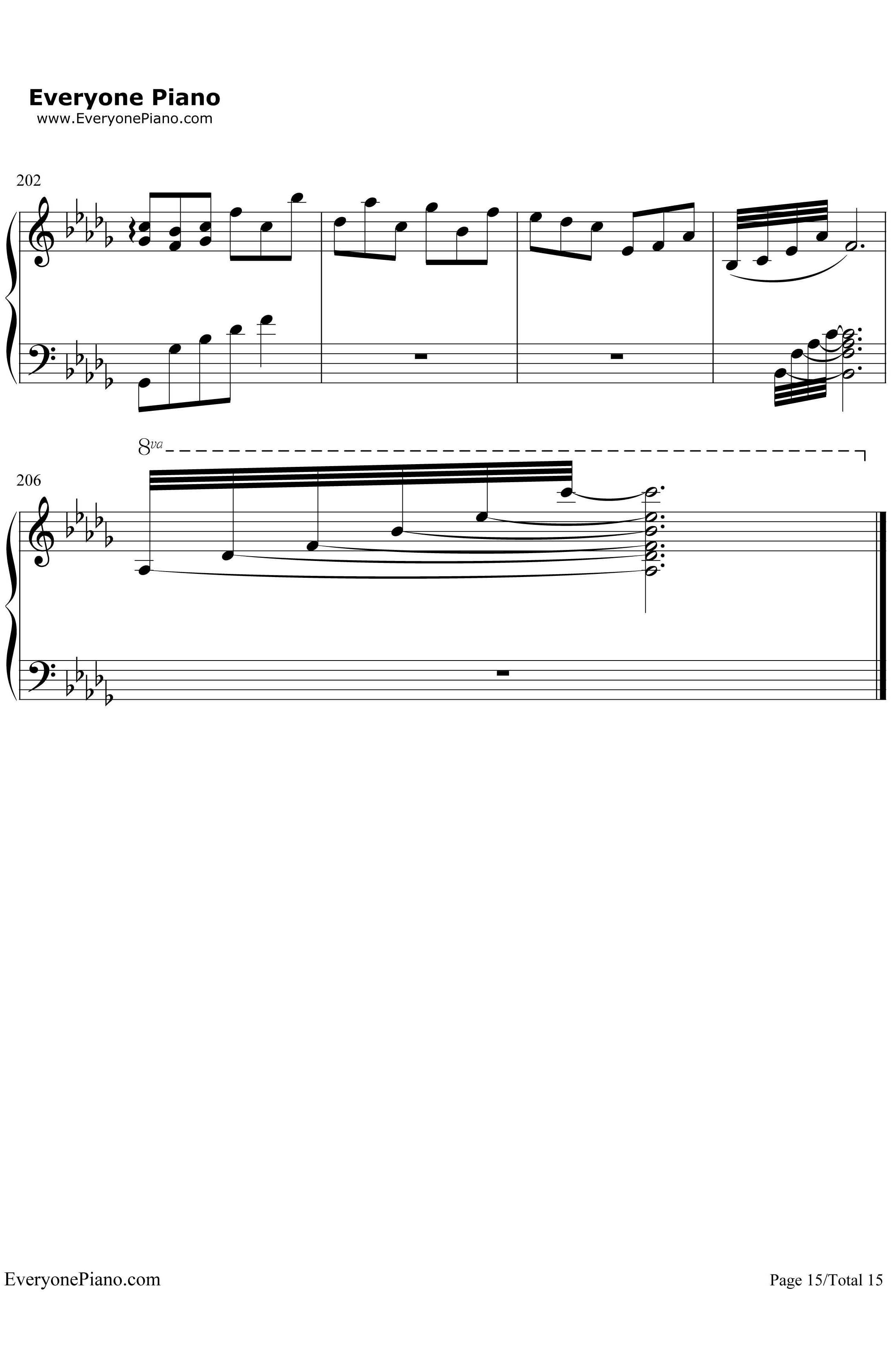 纯白钢琴谱-V.K克-Deemo游戏音乐15
