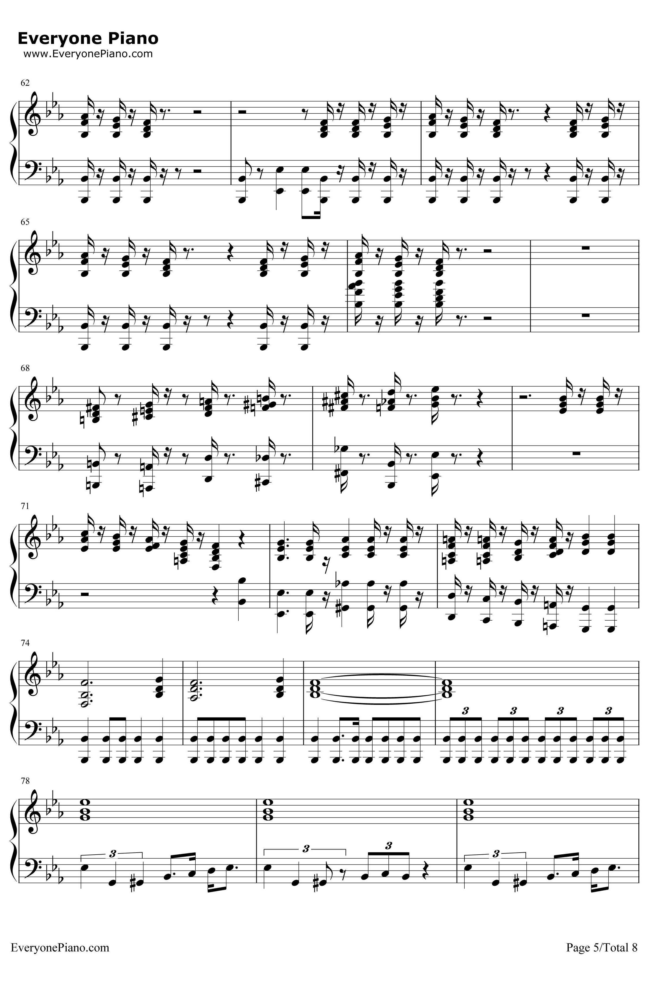 Bohemian Rhapsody钢琴谱-Queen-波希米亚狂想曲5