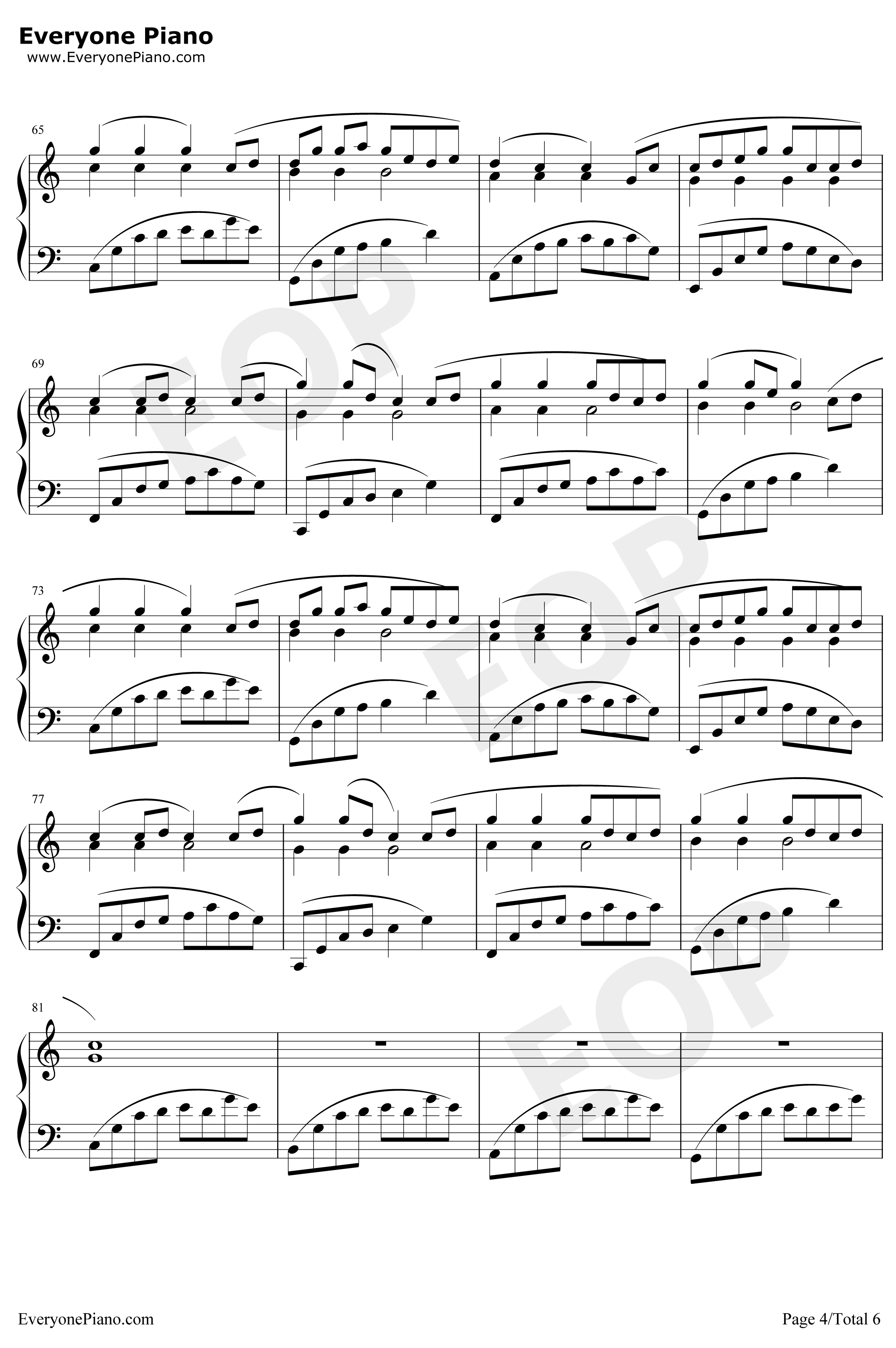 八辈子钢琴谱-乌龟4
