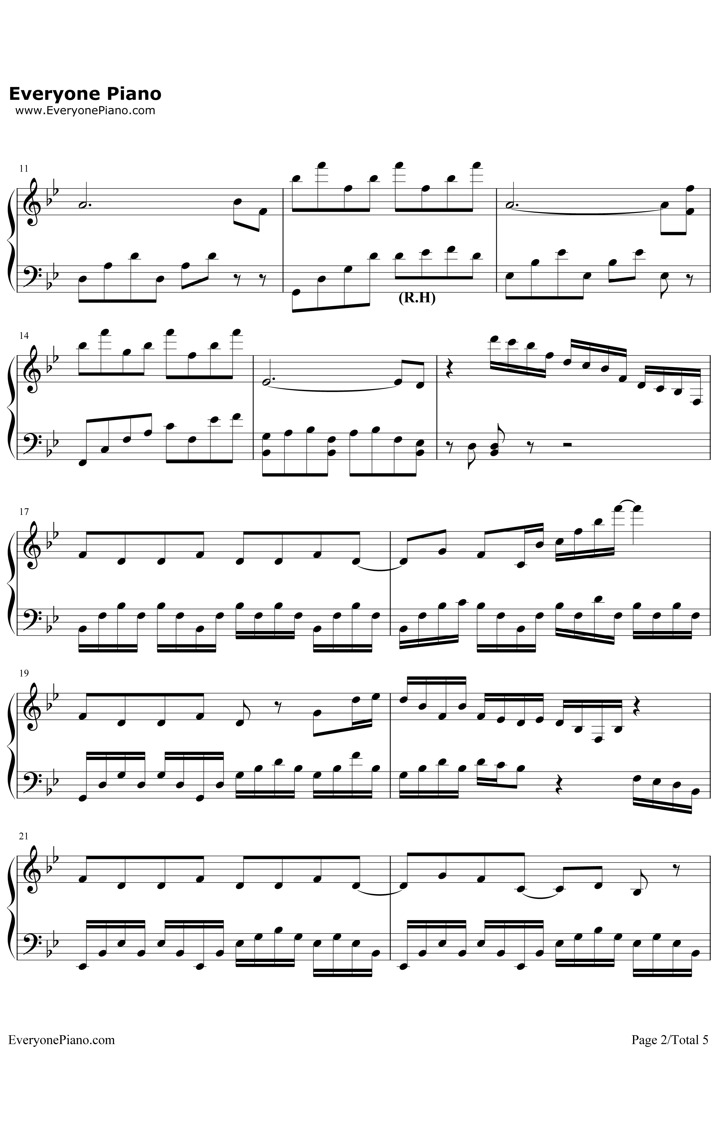 A钢琴谱-Ray-gain-苍之彼方的四重奏ED2