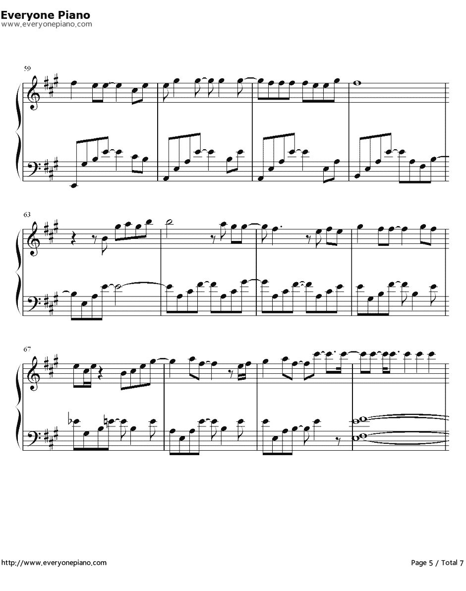 暗号钢琴谱-周杰伦5
