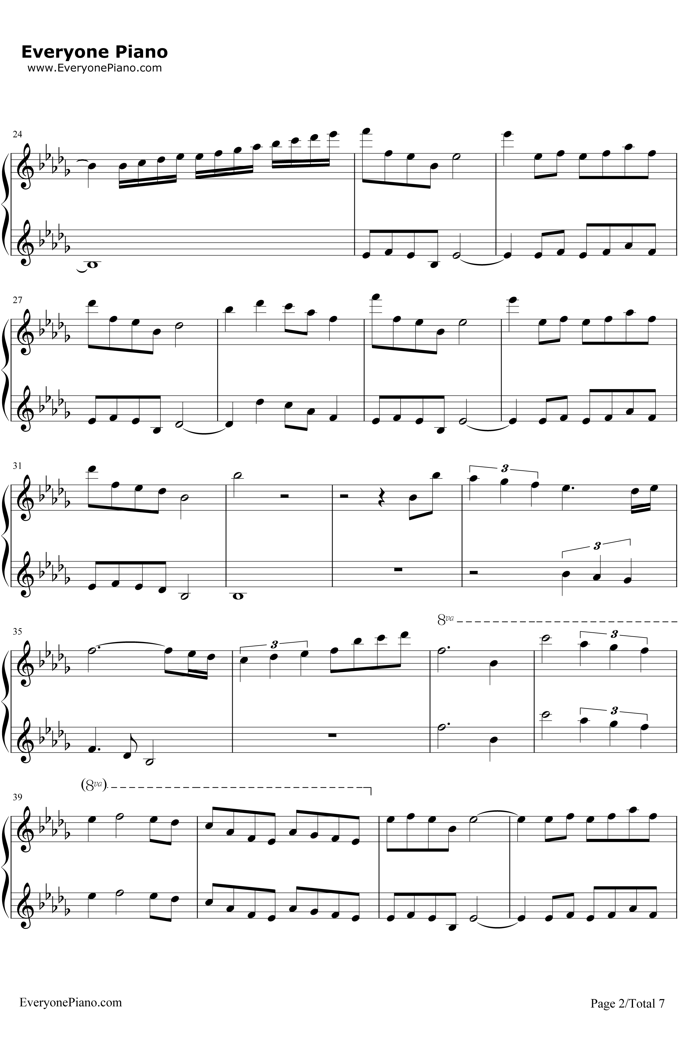 Merry Christmas Mr.Lawrence钢琴谱-HikaruUtada-FYI-圣诞歌曲2