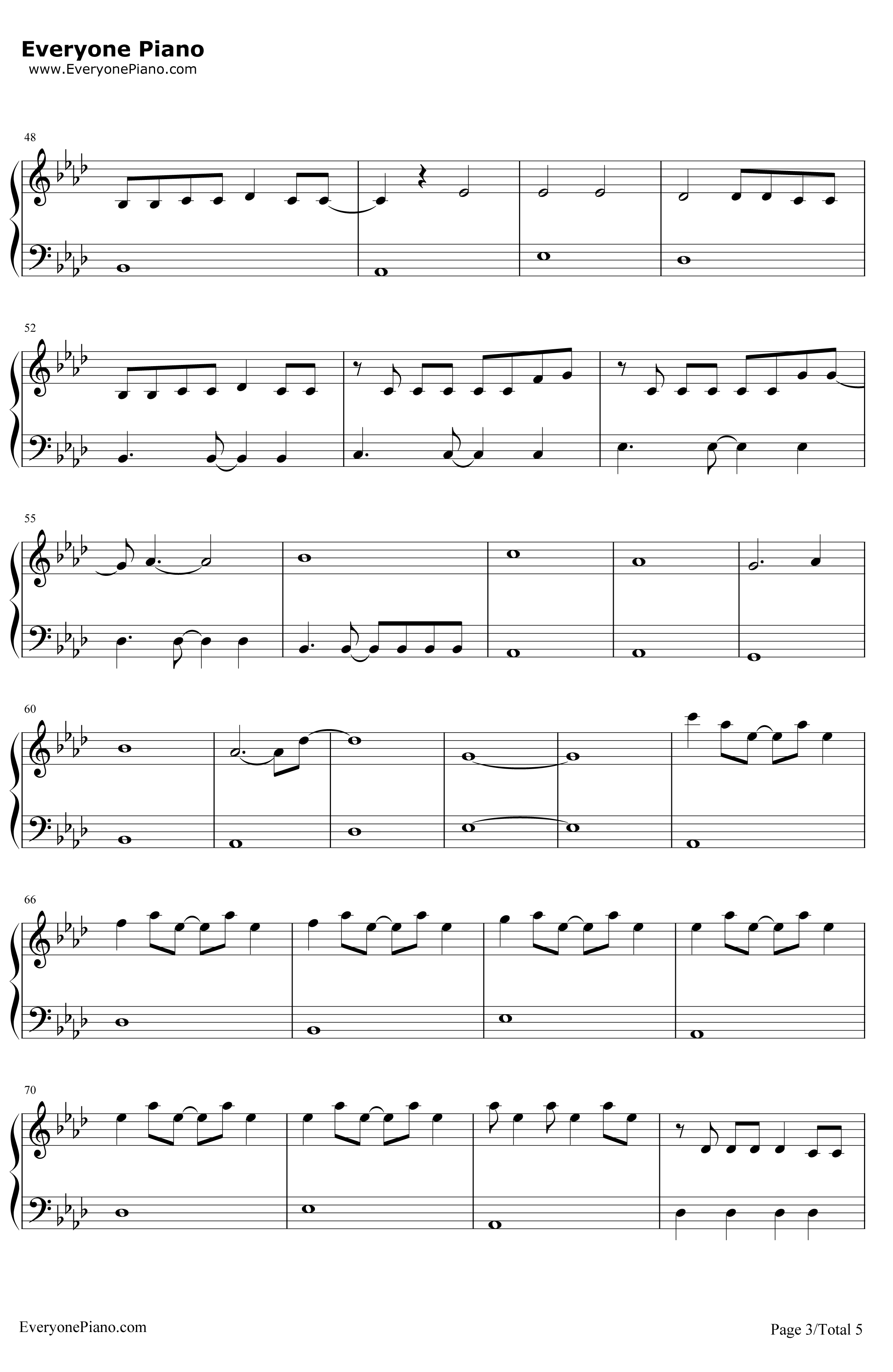 TearUpThisTown钢琴谱-Keane-电影《恶魔呼唤》主题曲3