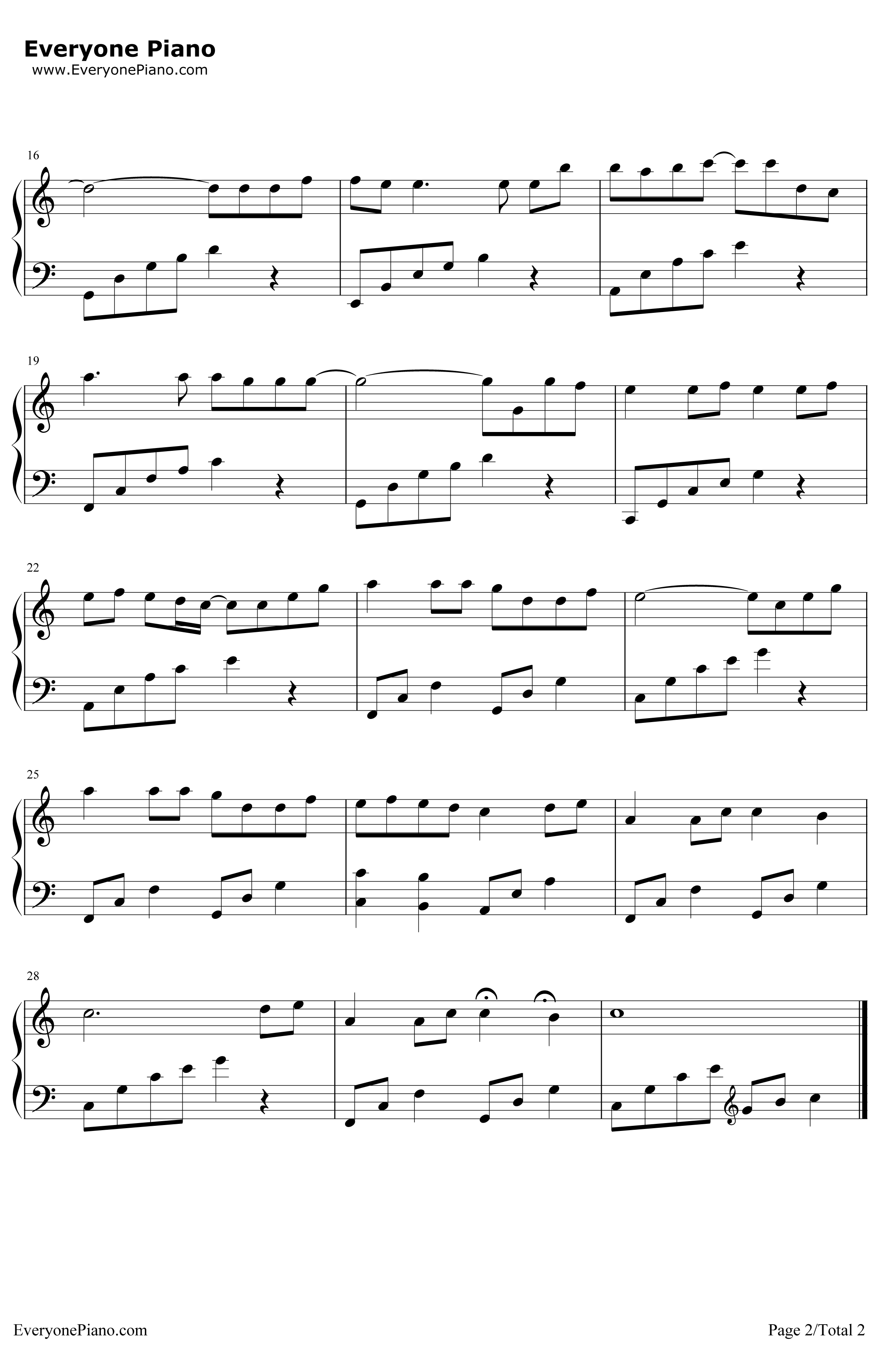 童话钢琴谱-光良-简单版2