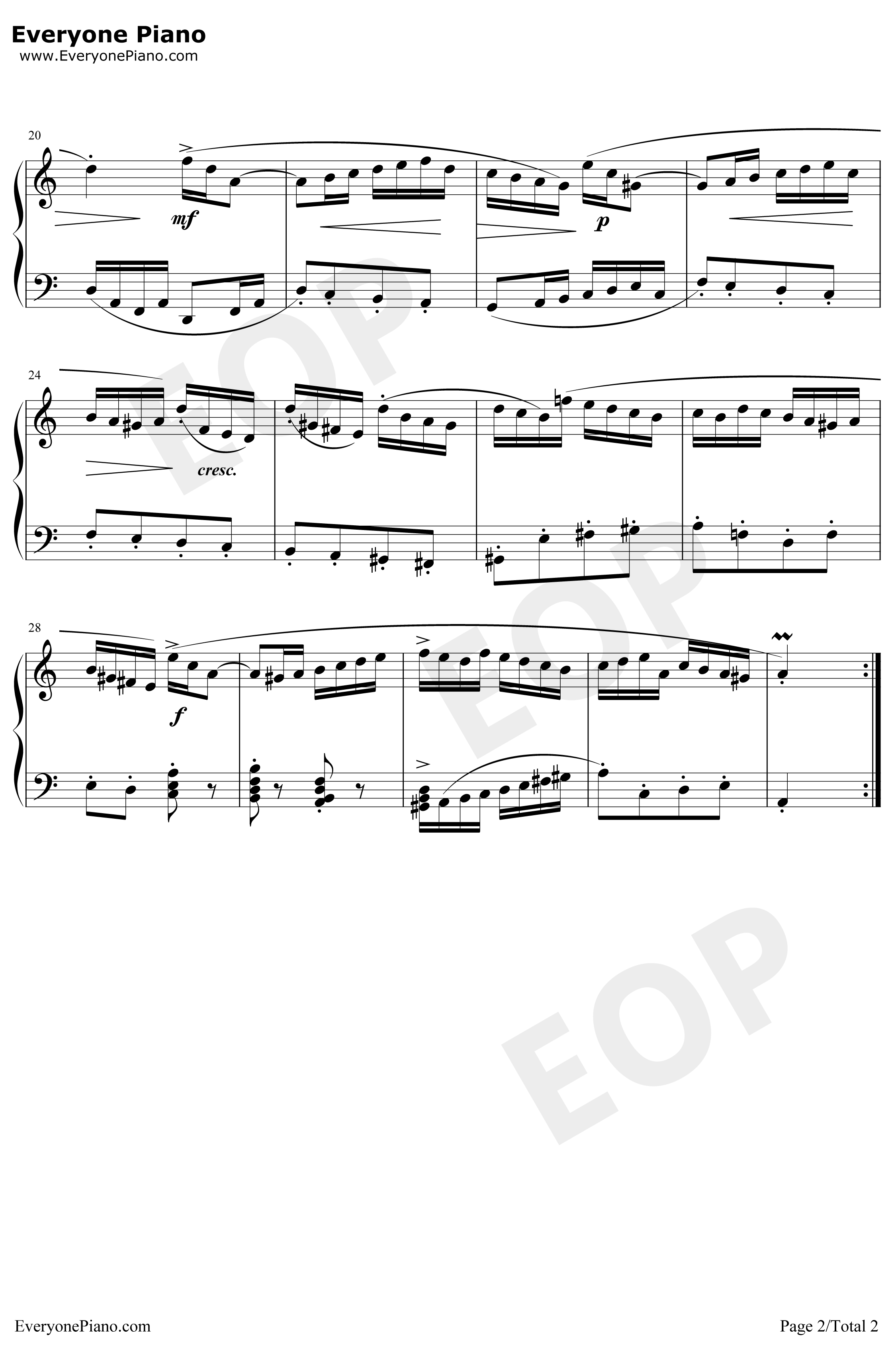 谐谑曲25钢琴谱-巴赫-巴赫初级钢琴曲集2