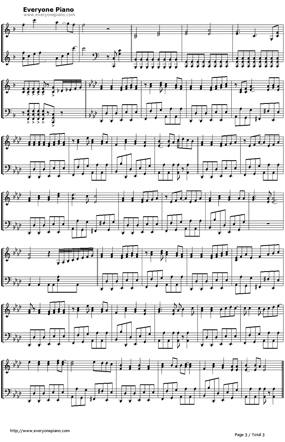 メランコリック钢琴谱-镜音リン3