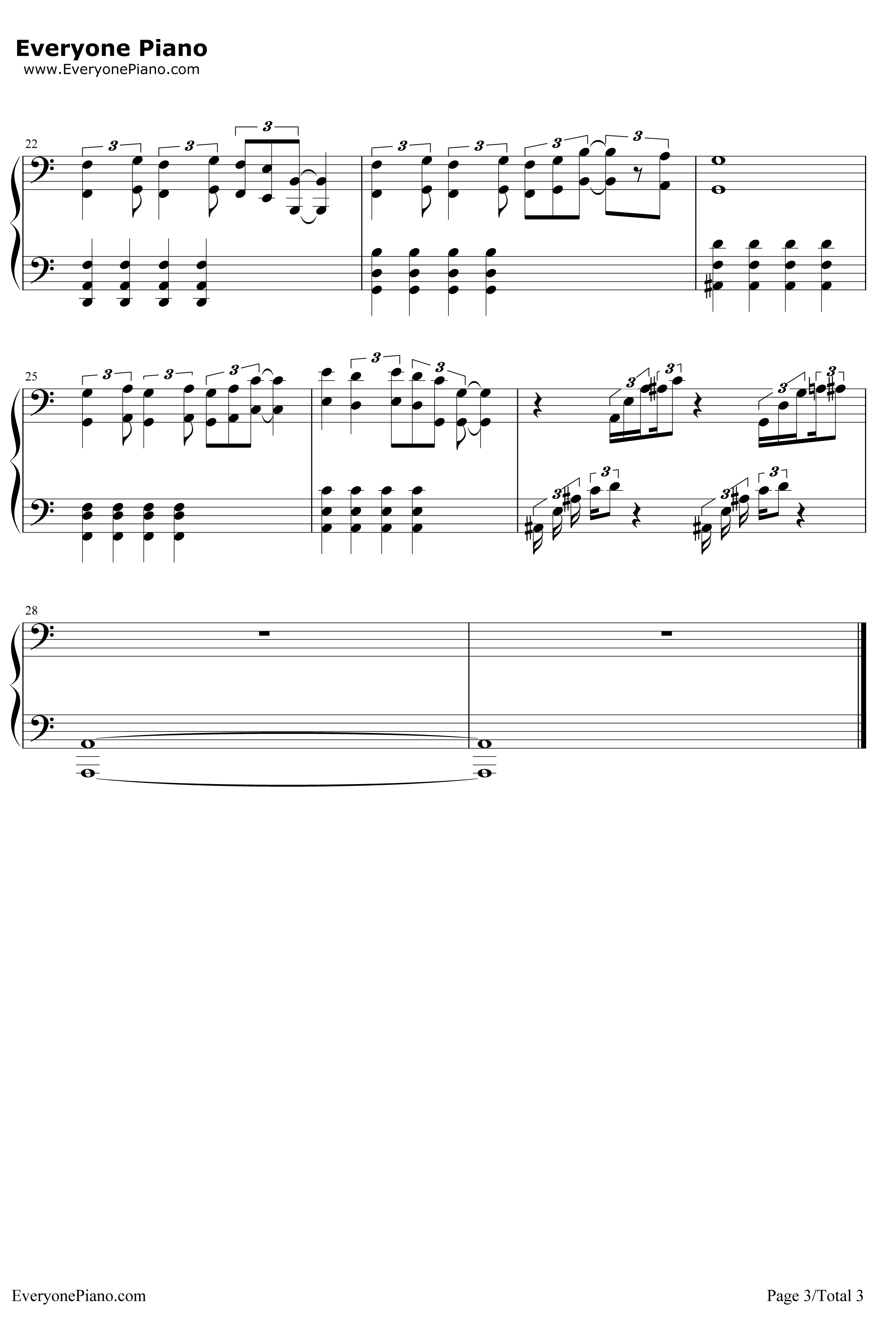 Main Title Theme Westworld钢琴谱-RaminDjawadi-西部世界主题曲3