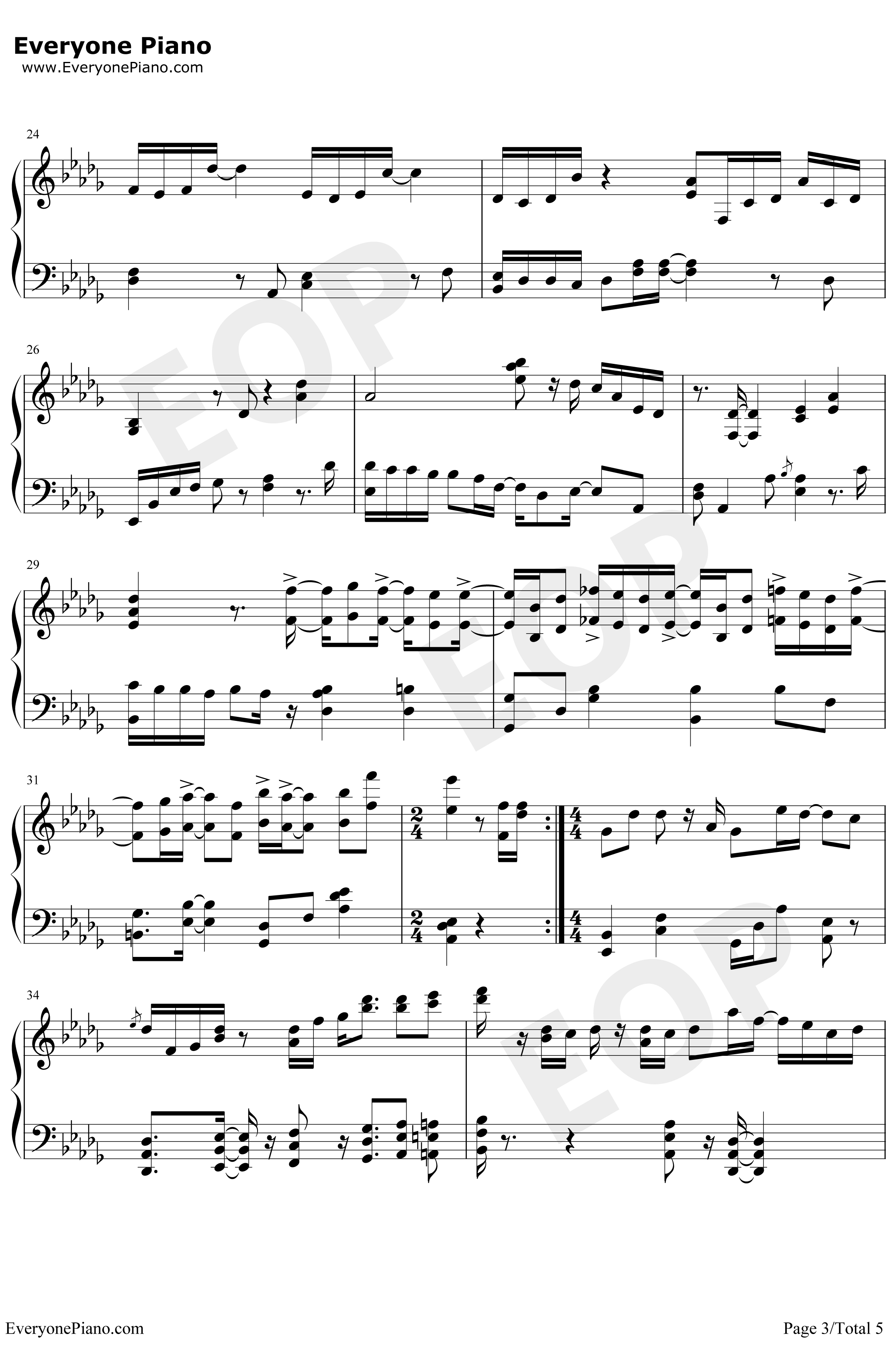 生生钢琴谱-林俊杰-演奏版3