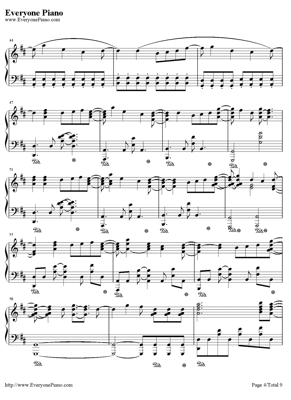 ほうき星钢琴谱-ユンナ-《死神》片尾曲4
