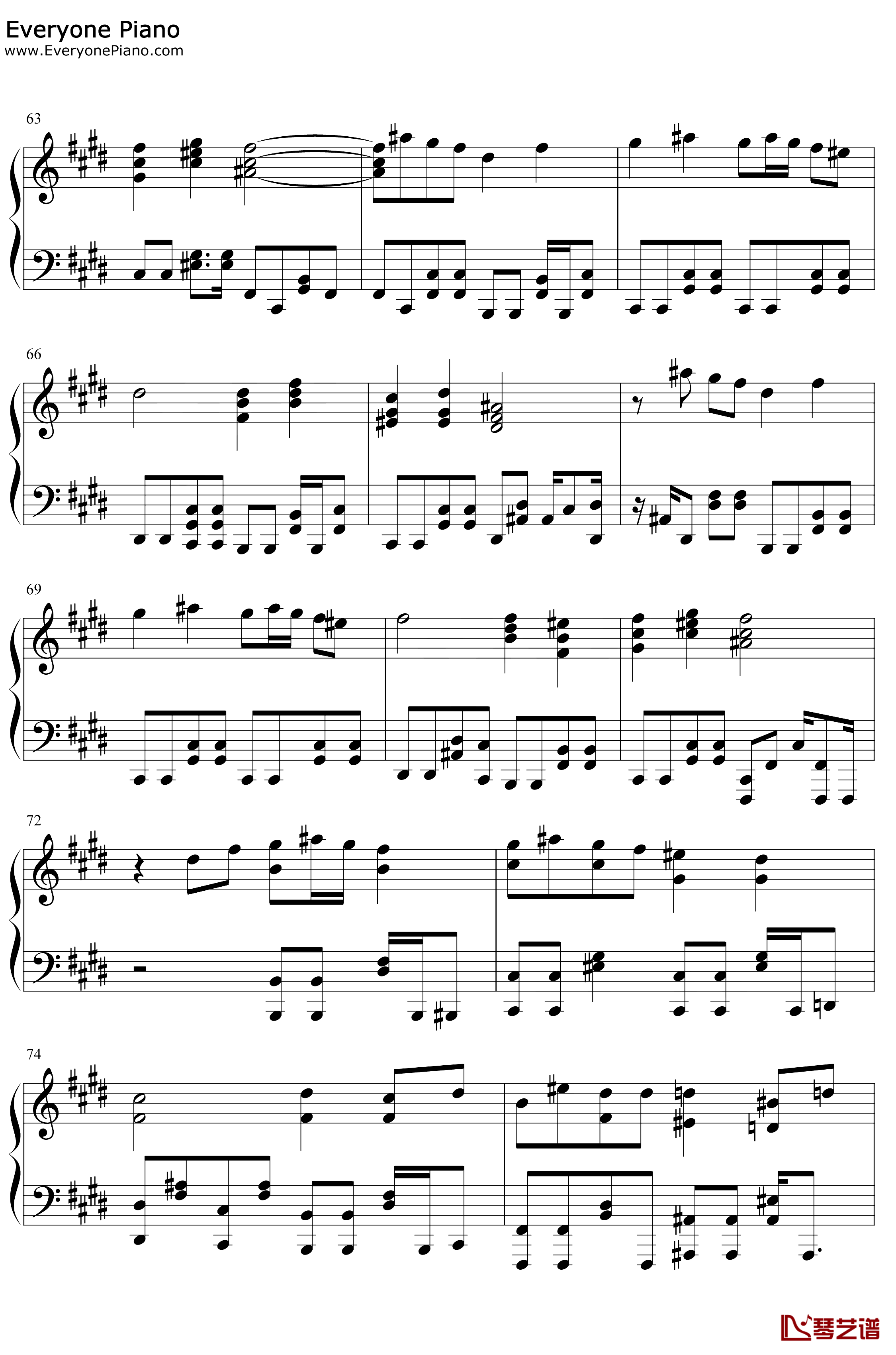 パプリカ钢琴谱-Foorin-红辣椒-NHK2020奥运会应援歌曲6