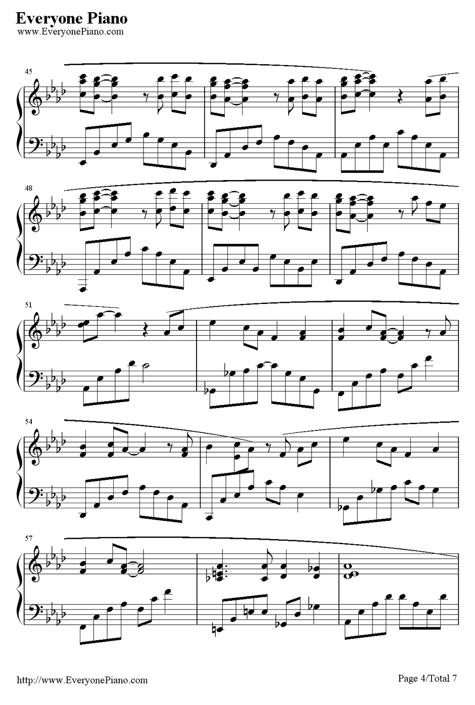 青空钢琴谱-lia-《AIR》插曲4