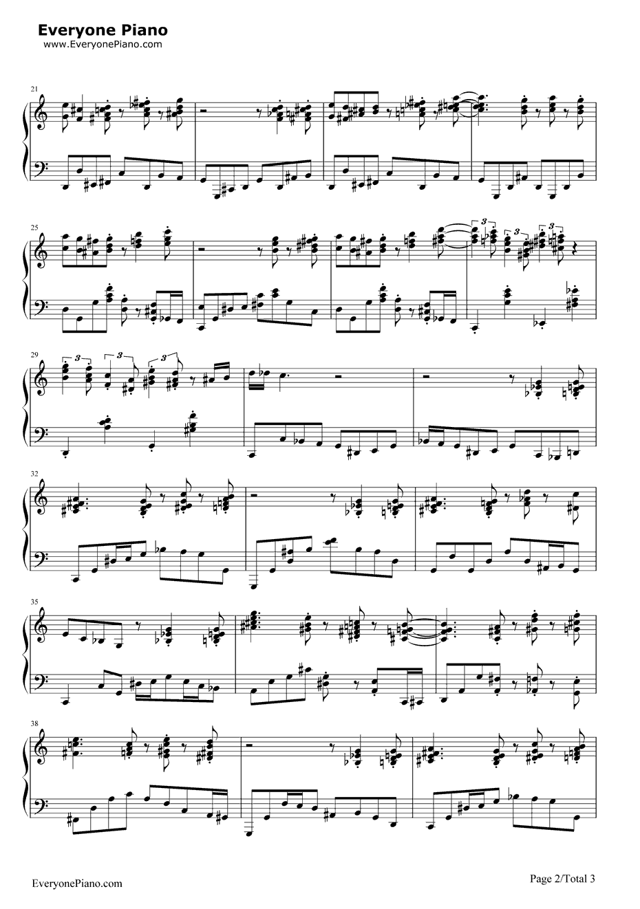 生日快乐歌钢琴谱-未知-爵士版2