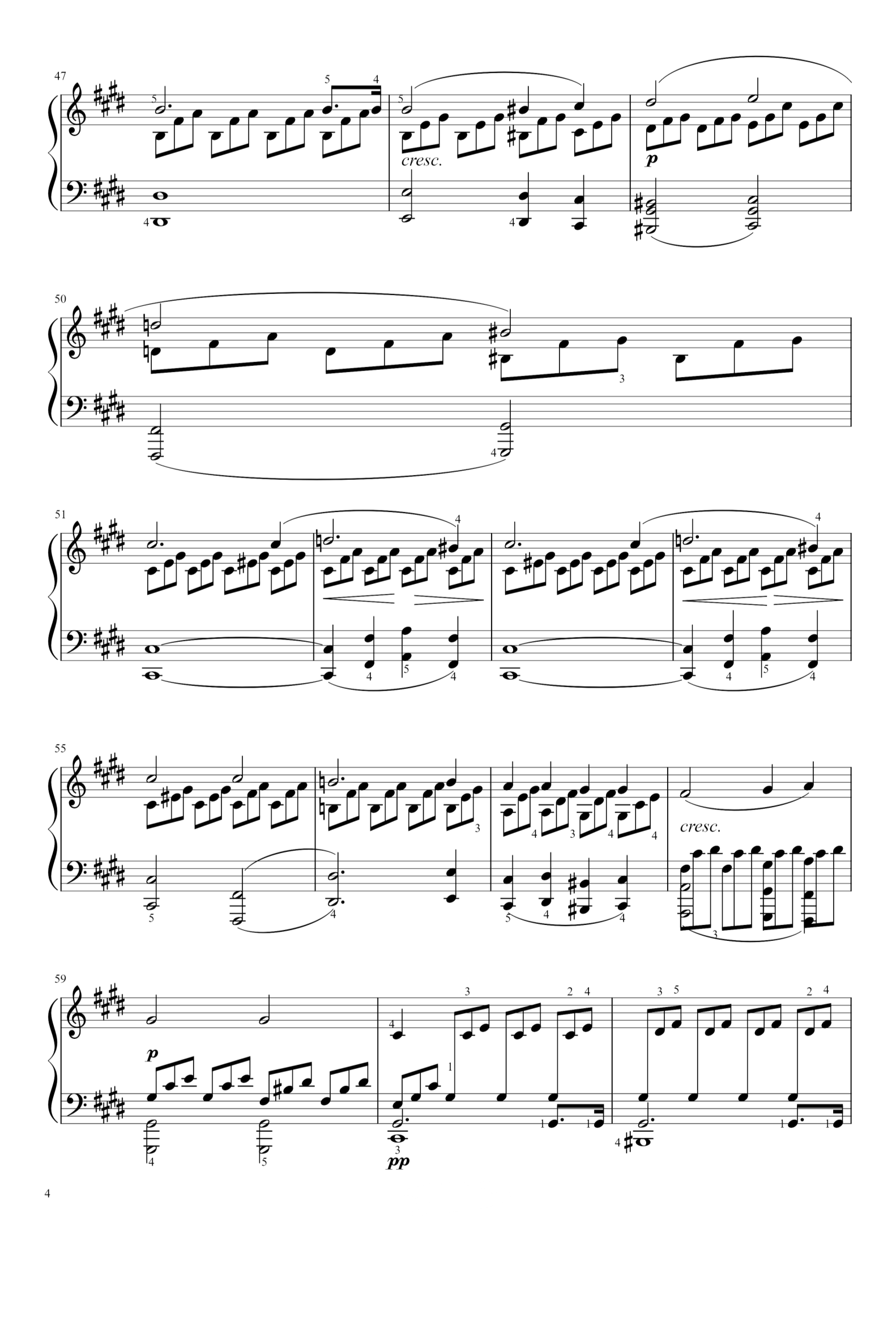 贝多芬《月光奏鸣曲》钢琴谱4