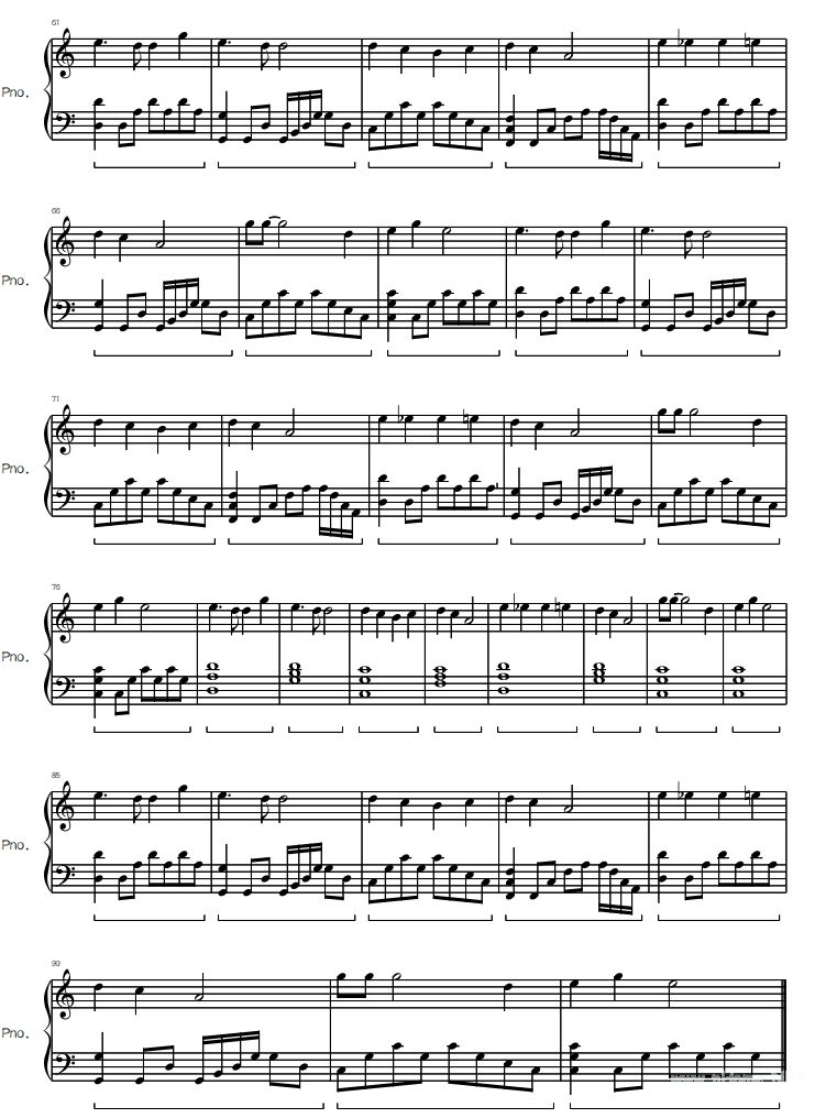 艾蜜莉钢琴曲-C调版3