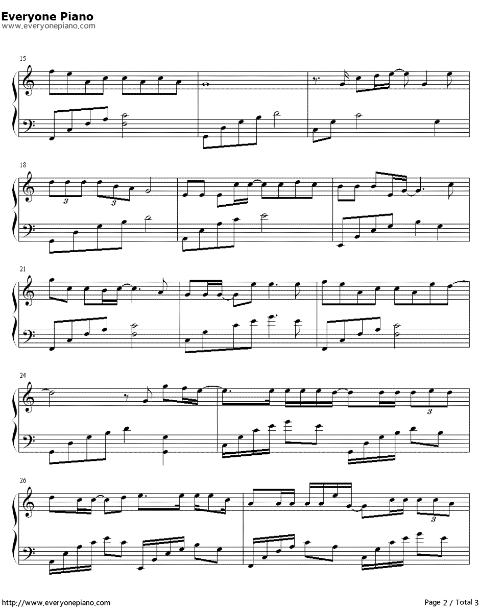 星座书上简单版钢琴谱-许嵩2