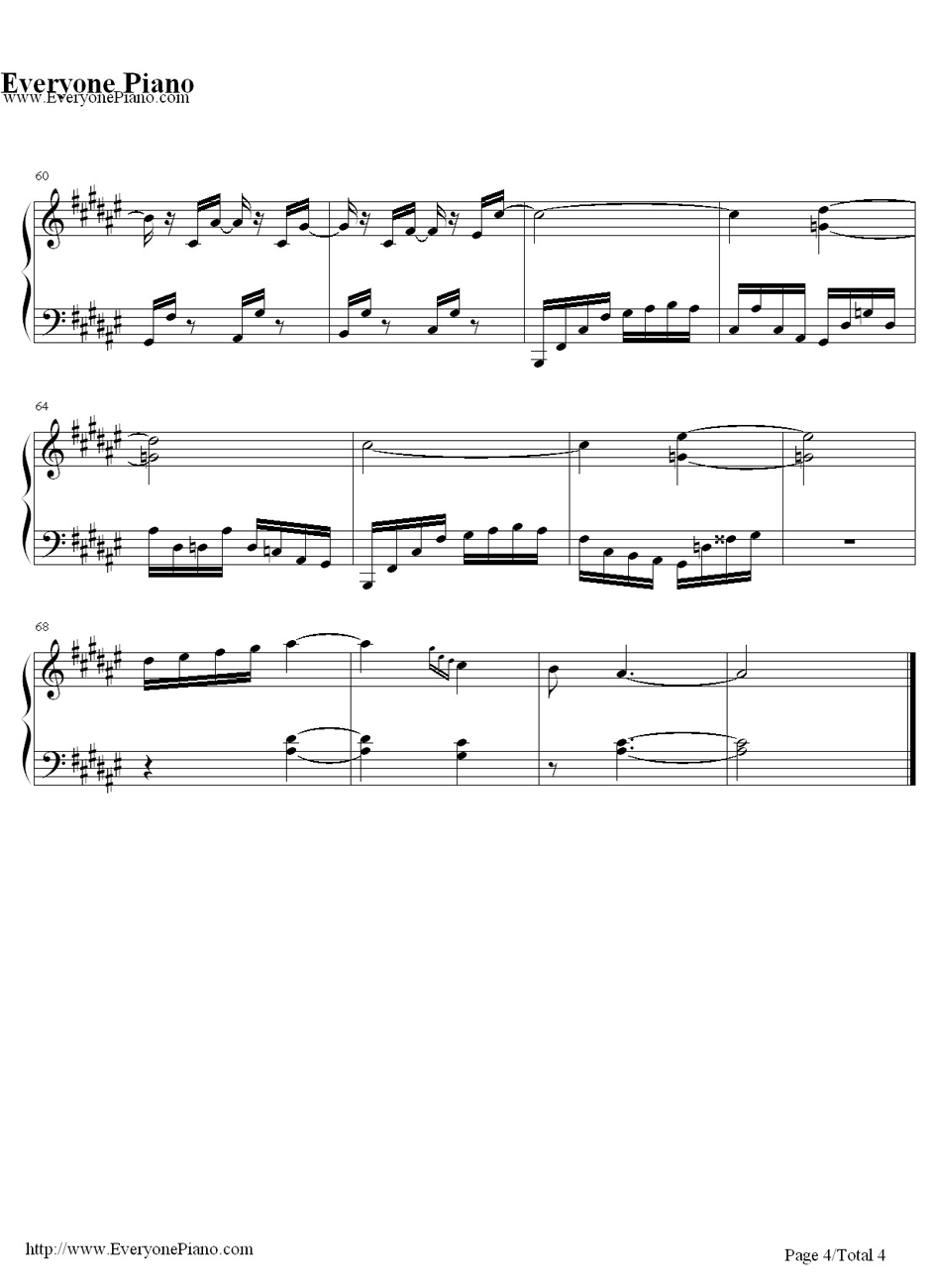 少年たちとの別れ钢琴谱-PMMK-《LittleBusters!》BGM4