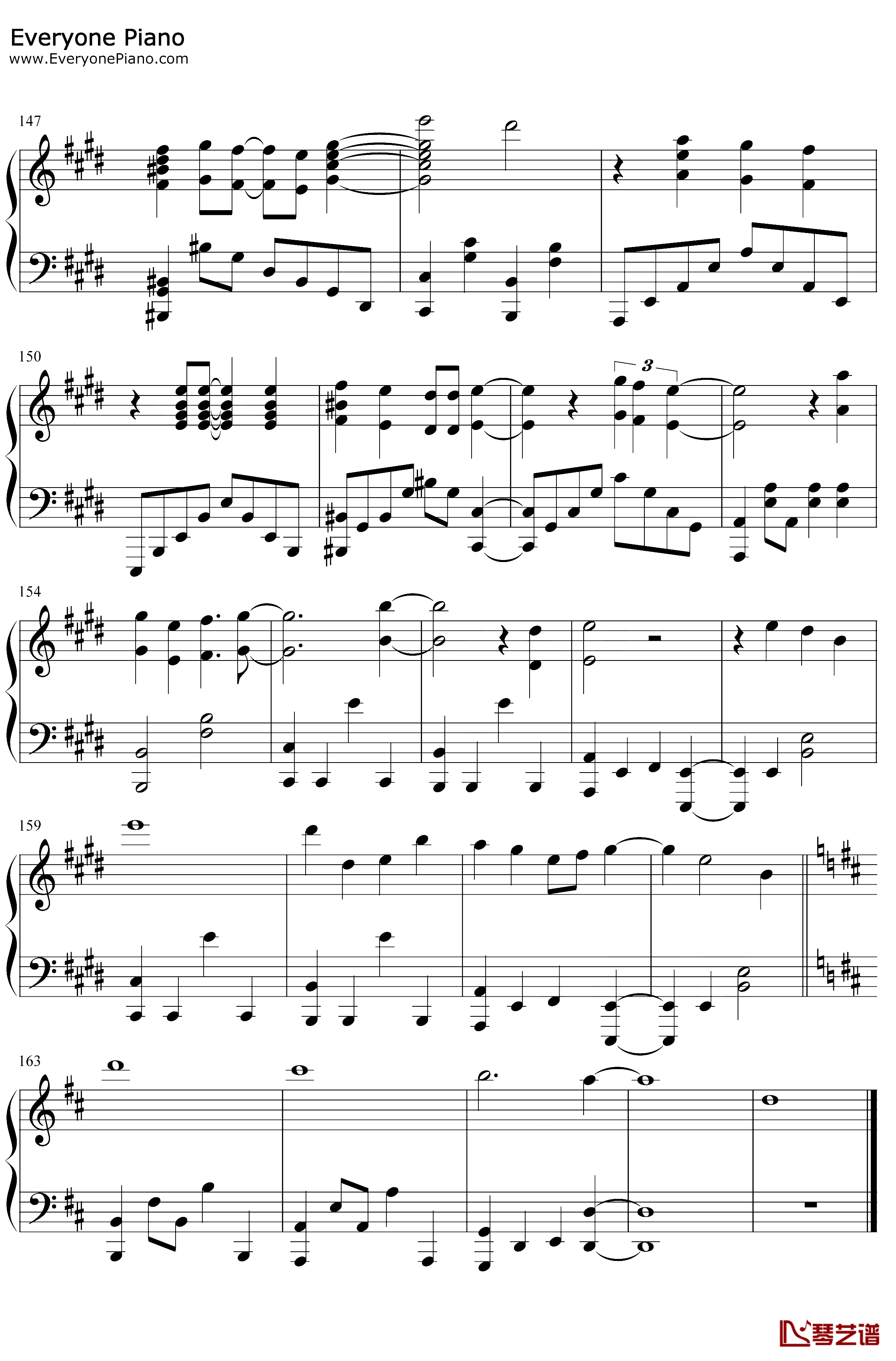 炎钢琴谱-LiSA-鬼灭之刃无限列车篇主题曲9