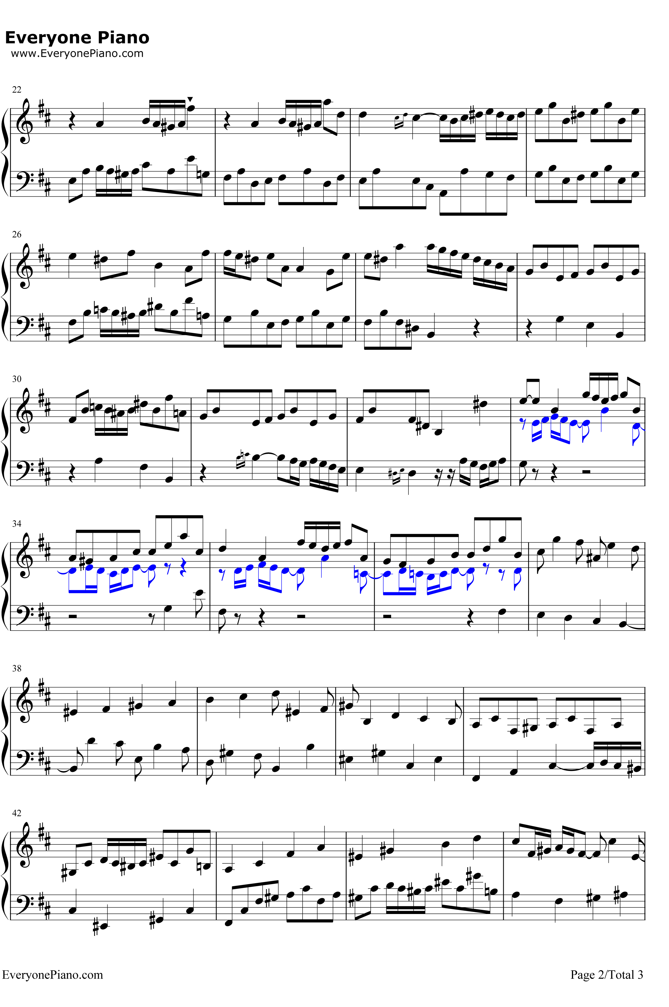 巴赫前奏曲钢琴谱-巴赫2